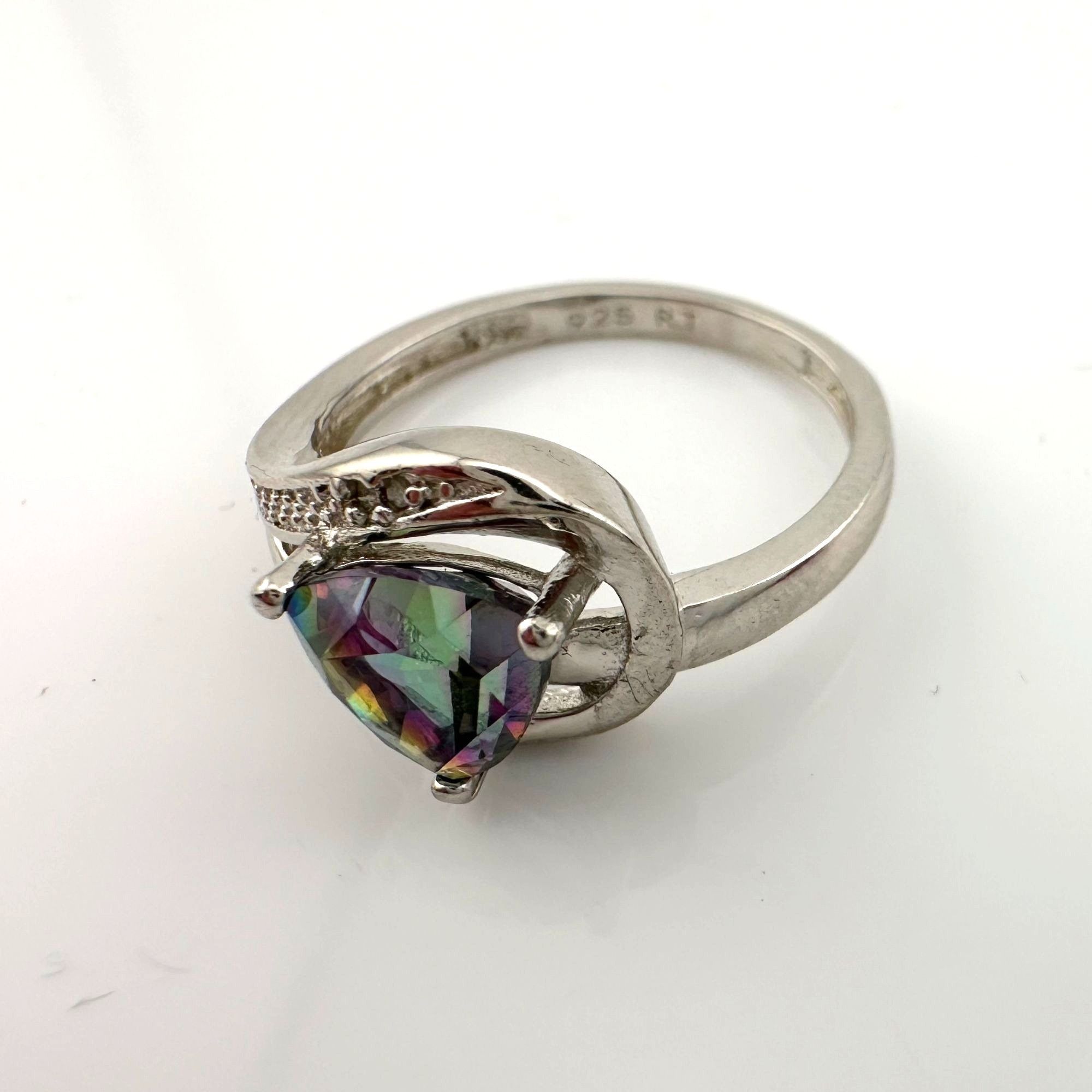 Other Trillion Cut Mystic Topaz Ring Size 7 - Sterling Size ONE SIZE - 19 Thumbnail