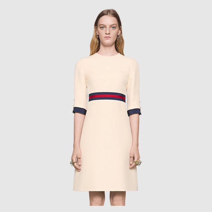 Gucci Gucci Grosgrain-Trimmed Midi Dress Size M / US 6-8 / IT 42-44 - 1 Thumbnail