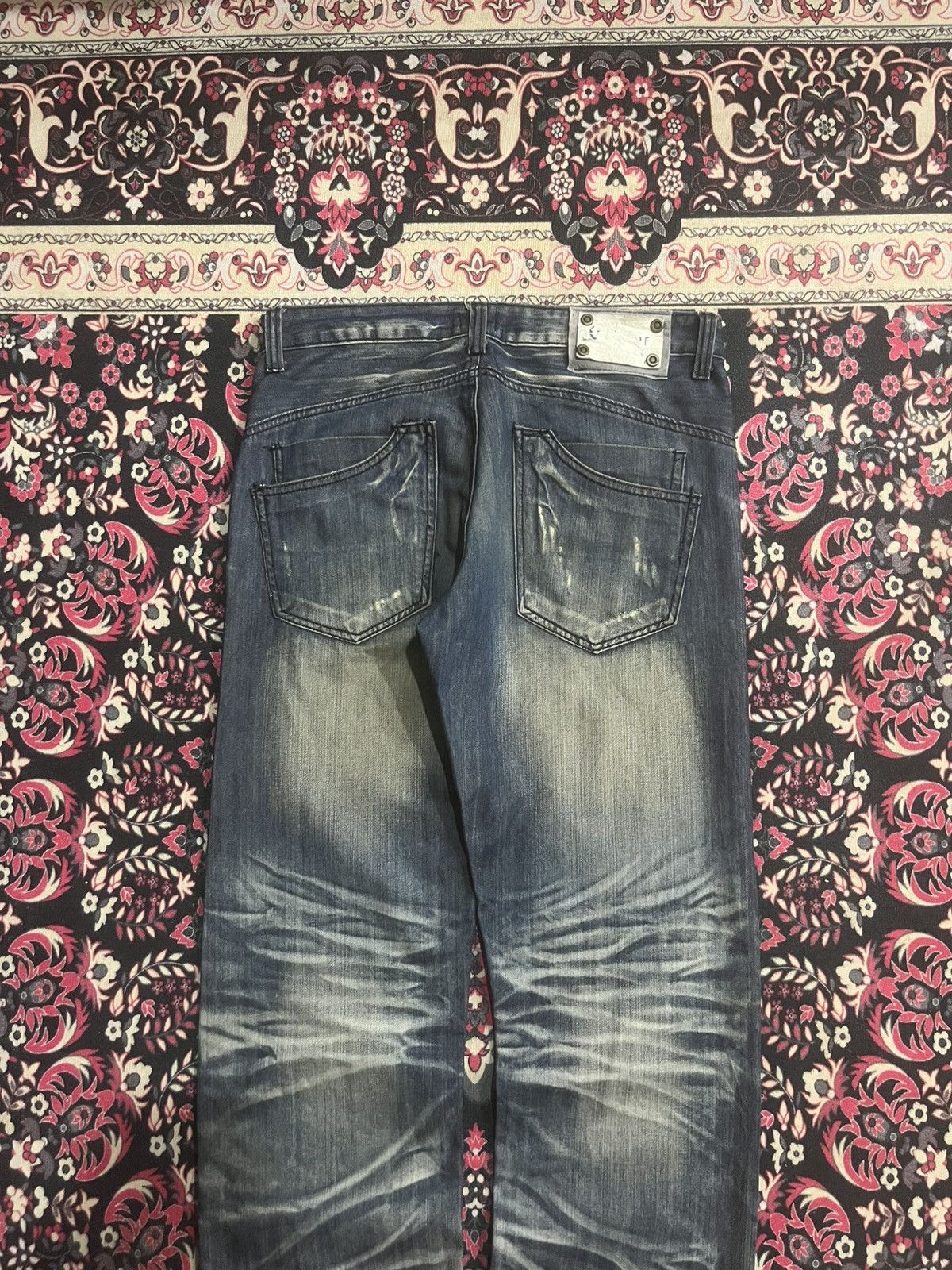 G-Star Vintage G Star Raw Rustic Heavy Whisker Fringe Loose Jeans Size US 33 - 7 Thumbnail