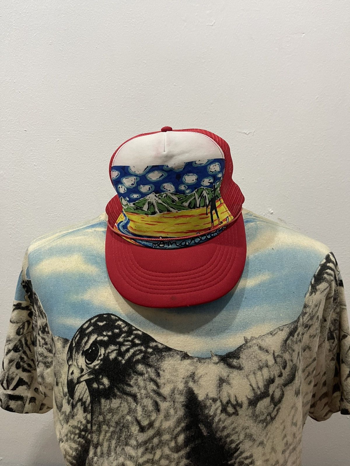 Japanese Brand Art Design Truker Cap Hat Size ONE SIZE - 1 Thumbnail