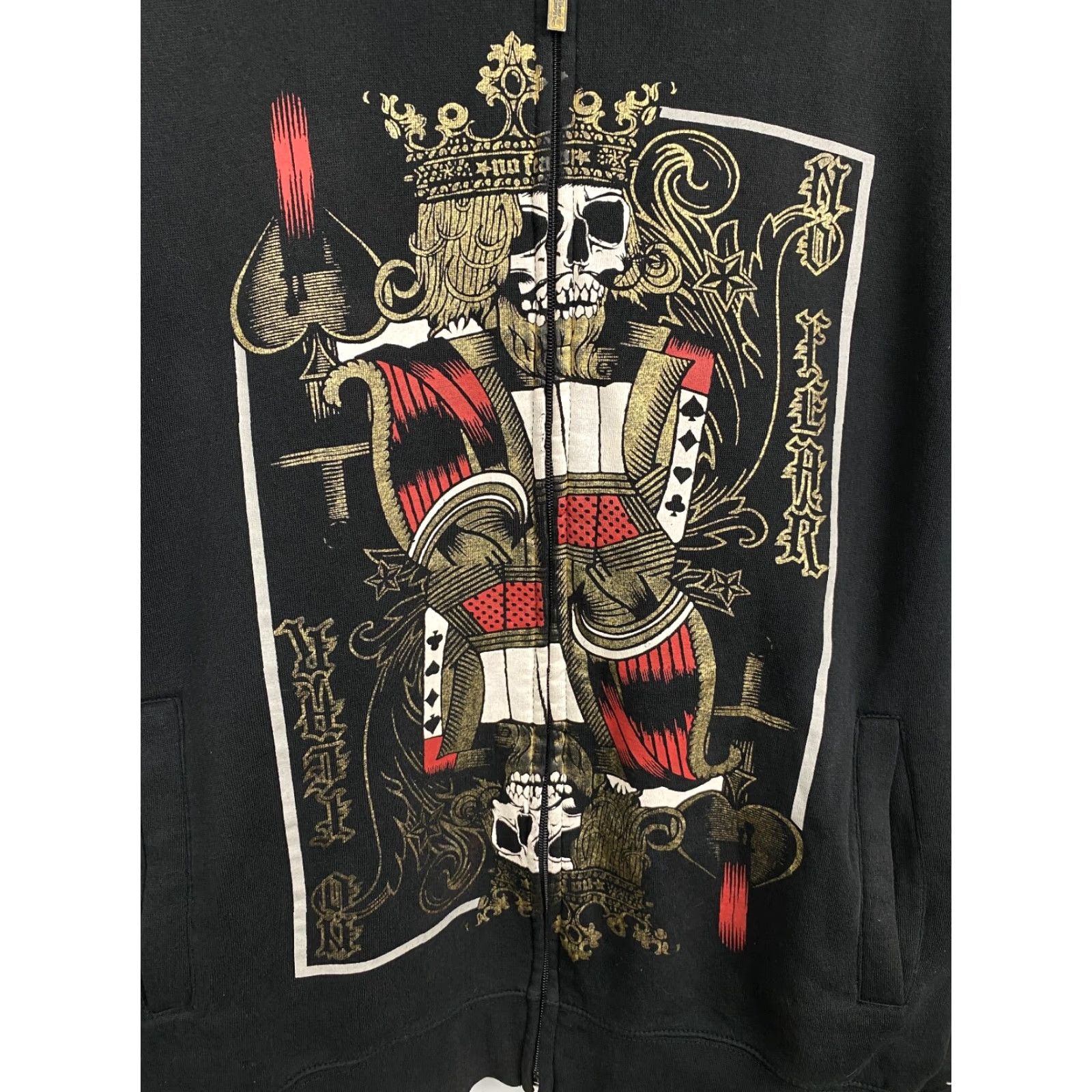 No Fear VINTAGE No Fear Skull King Affliction Hoodie Zip Up XL Black Men XS/XL? Size US XL / EU 56 / 4 - 4 Thumbnail