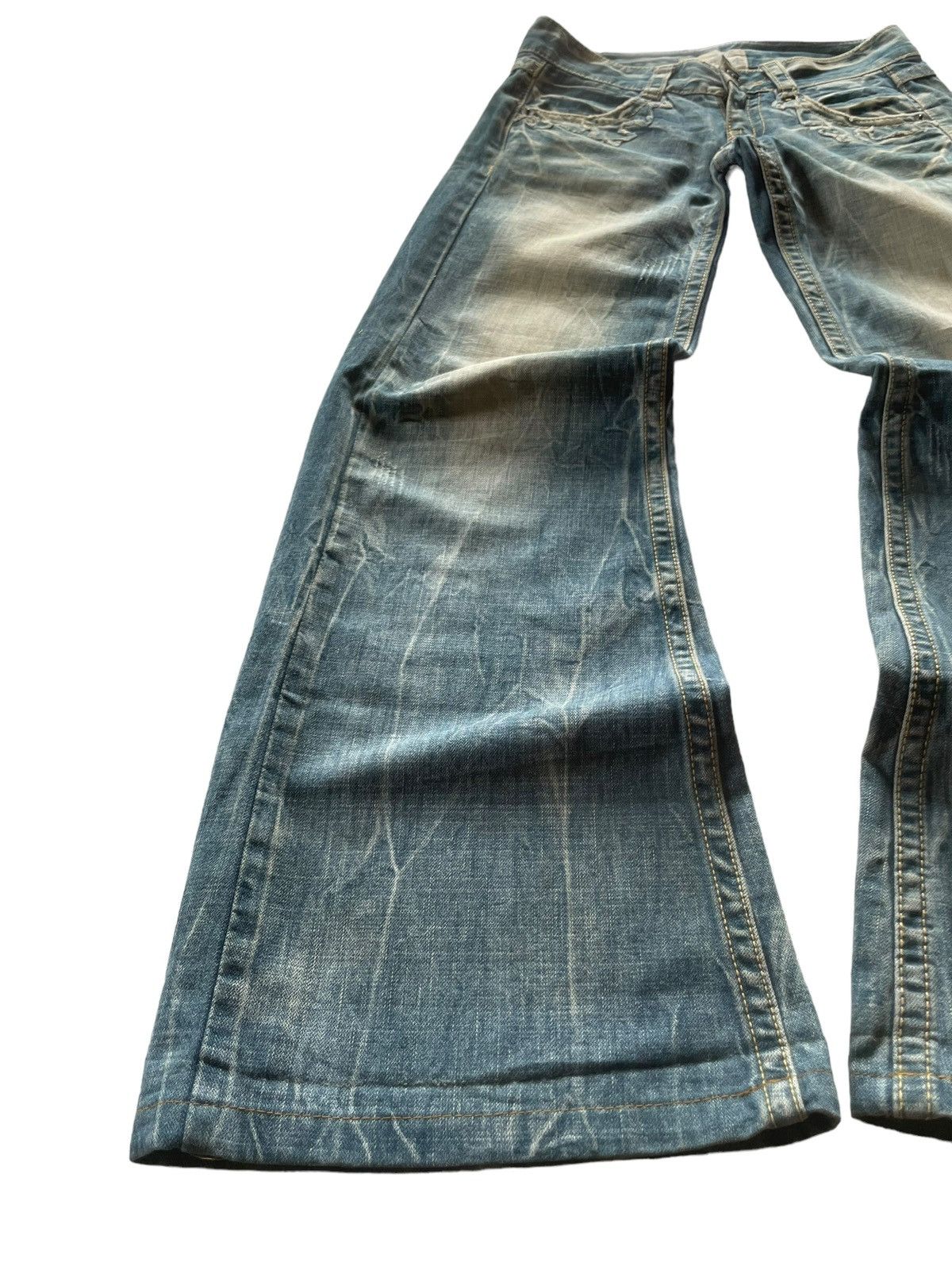 Hysteric Glamour × If Six Was Nine Cooks Japan Mud Wash Flared Wide Leg Jeans Size US 29 - 6 Thumbnail