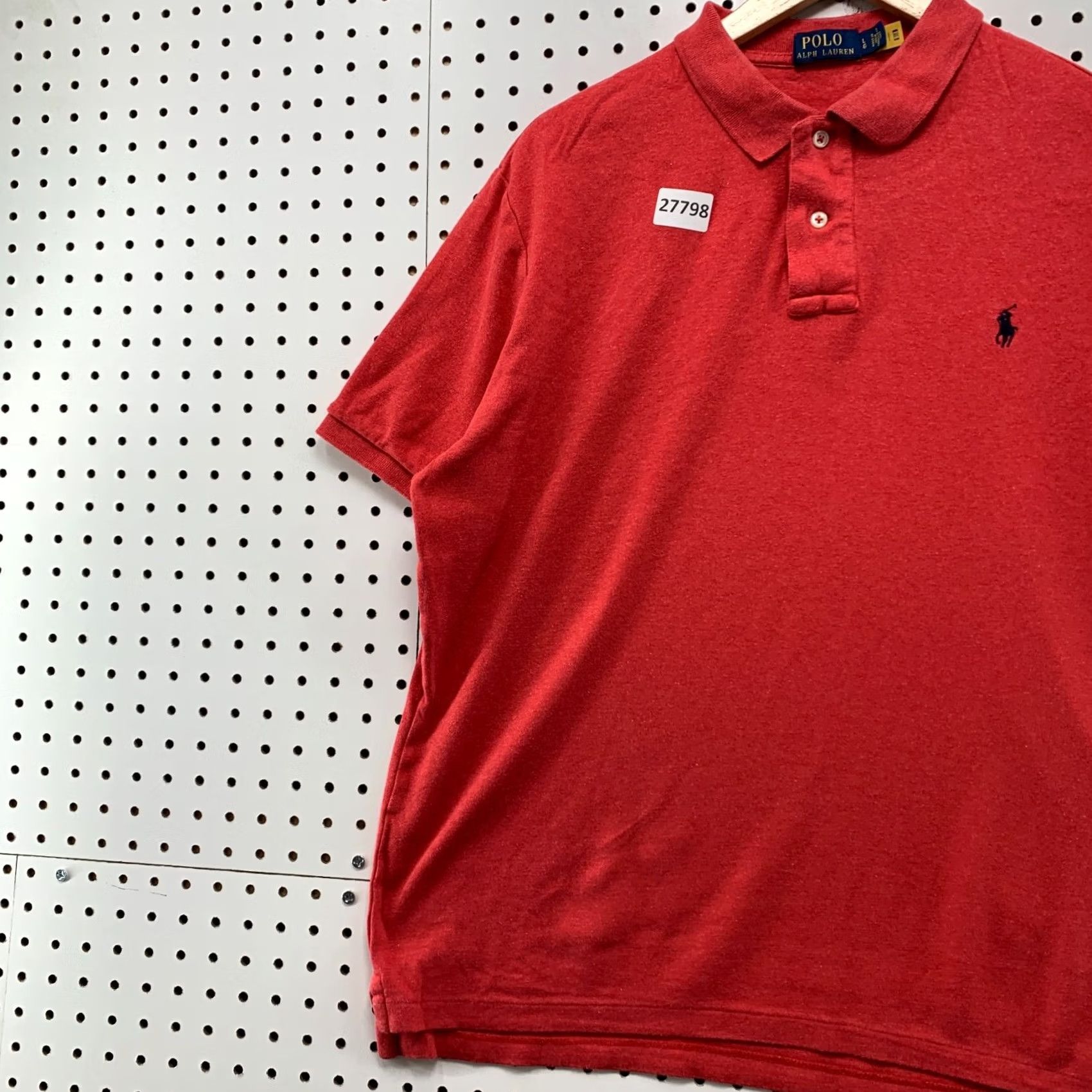 Polo Ralph Lauren Polo Ralph Lauren Shirt Red Black Pony Mens Large Short Sleeve Collared Size US L / EU 52-54 / 3 - 3 Thumbnail