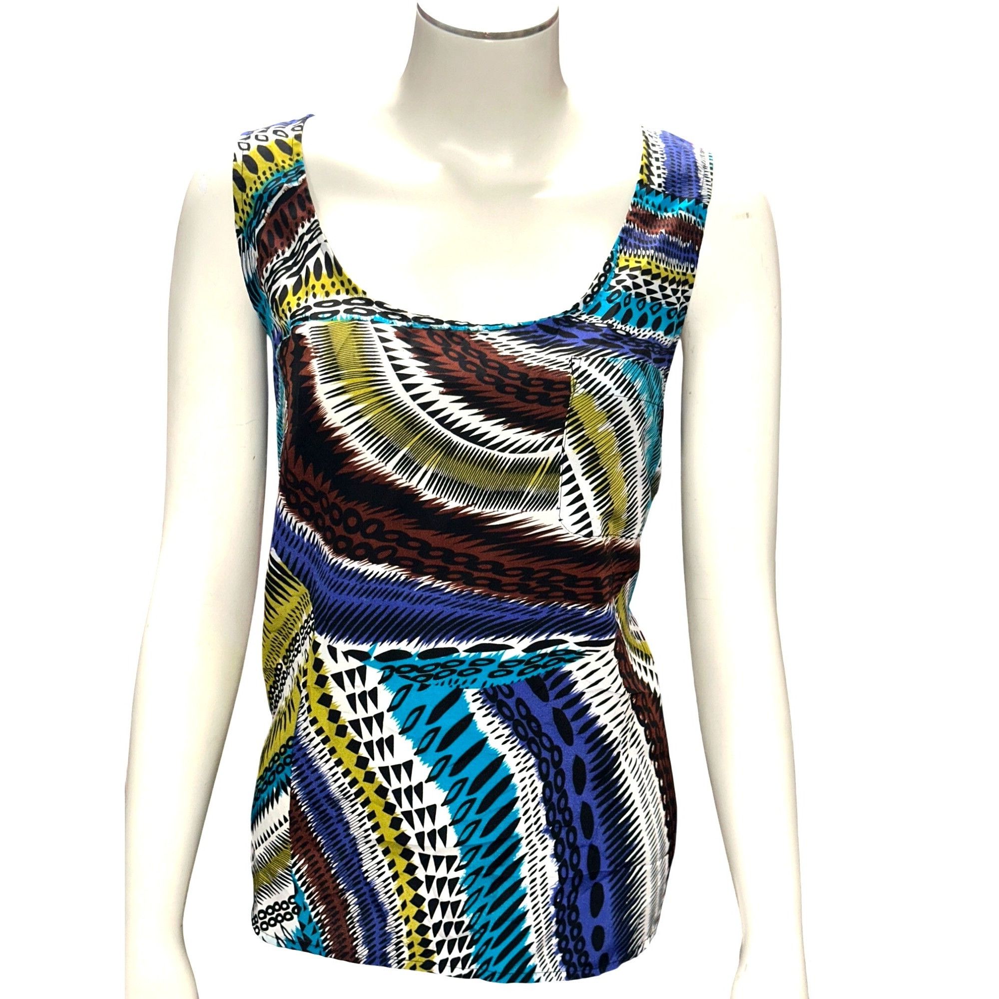 Other 90 Degree Reflex Abstract Print Sleeveless Tank Top Size Lar Size L / US 10 / IT 46 - 2 Thumbnail