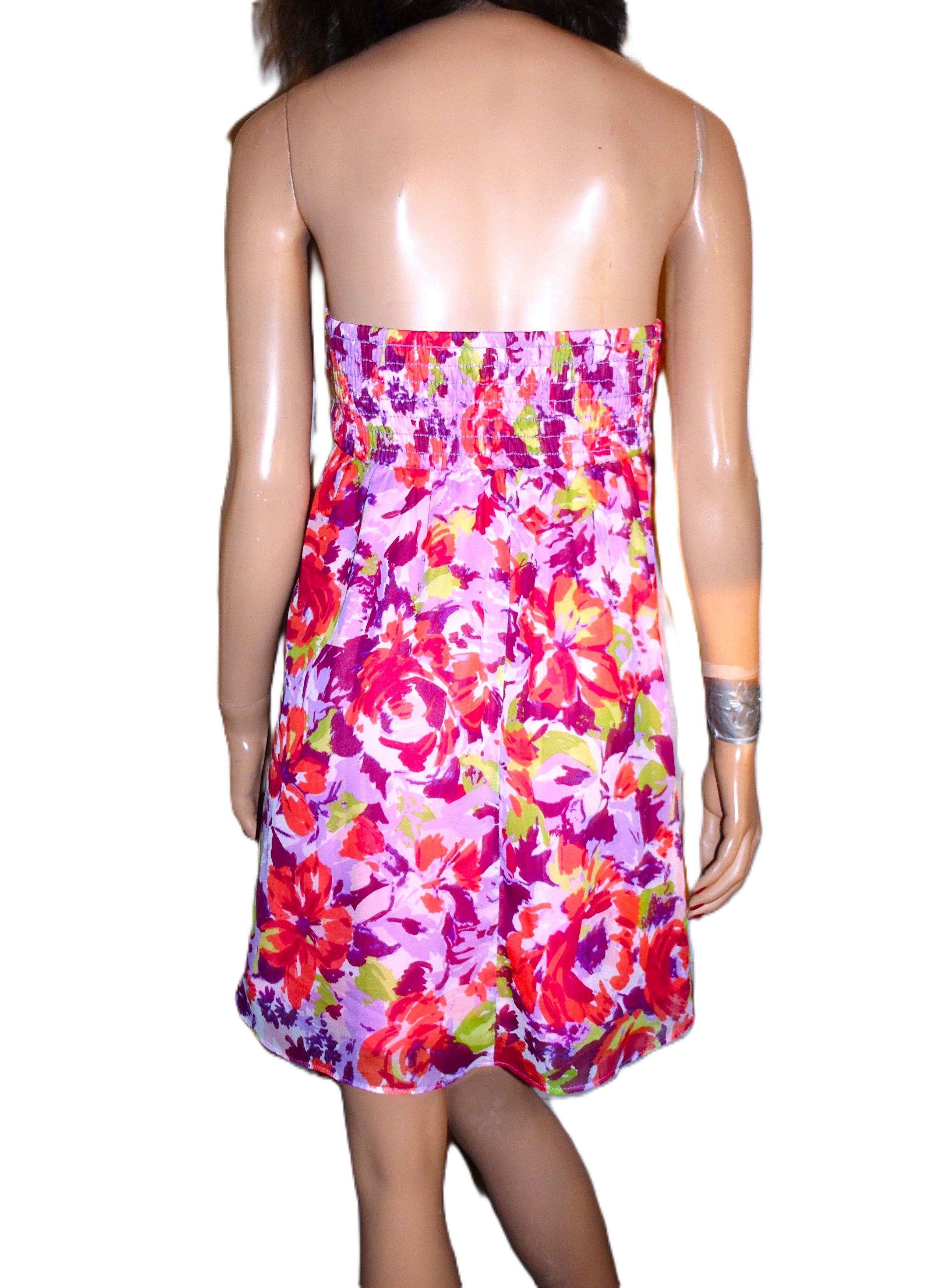 Other Twenty One Multi Colored Floral Strapless Dress S Size S / US 4 / IT 40 - 6 Thumbnail