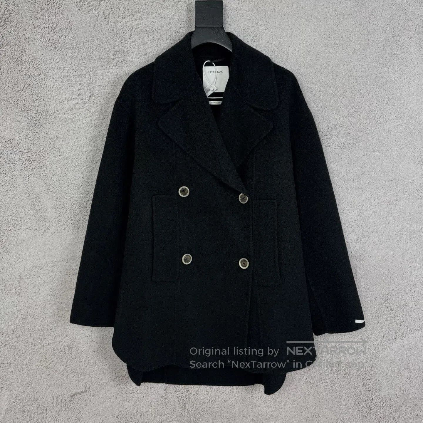 Max Mara MaxMara size34 Fur coat jacket Black Size S / US 4 / IT 40 - 1 Thumbnail