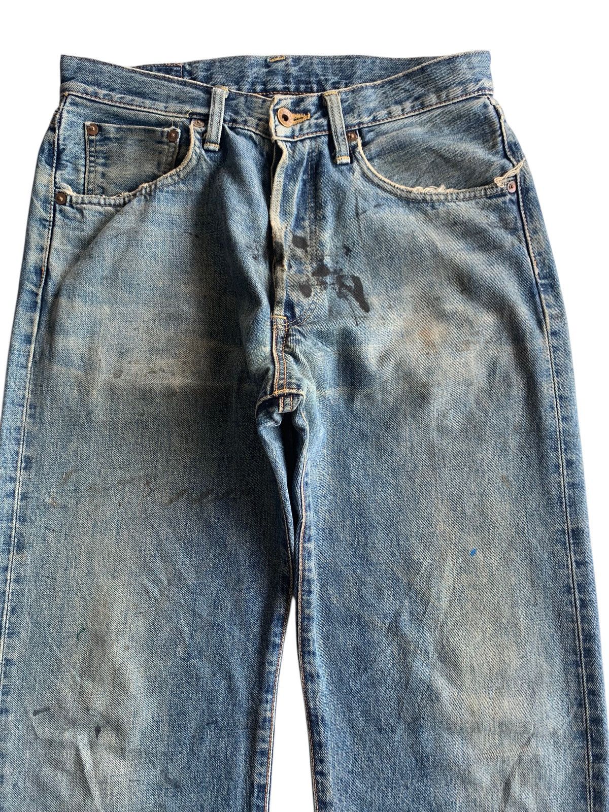 Kapital VINTAGE EDWIN 505X SELVEDGE FADED & RUSTY DISTRESSED DENIM Size US 30 / EU 46 - 6 Thumbnail