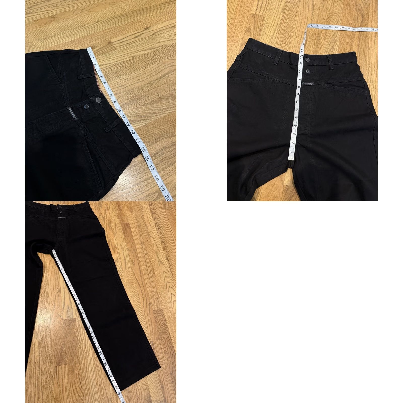 Denime VINTAGE Girbaud Jeans Men 31 30x30 Black Denim 5-Pocket Wide-Leg 90s Retro Baggy Classic Style Mens Size US 31 - 8 Thumbnail