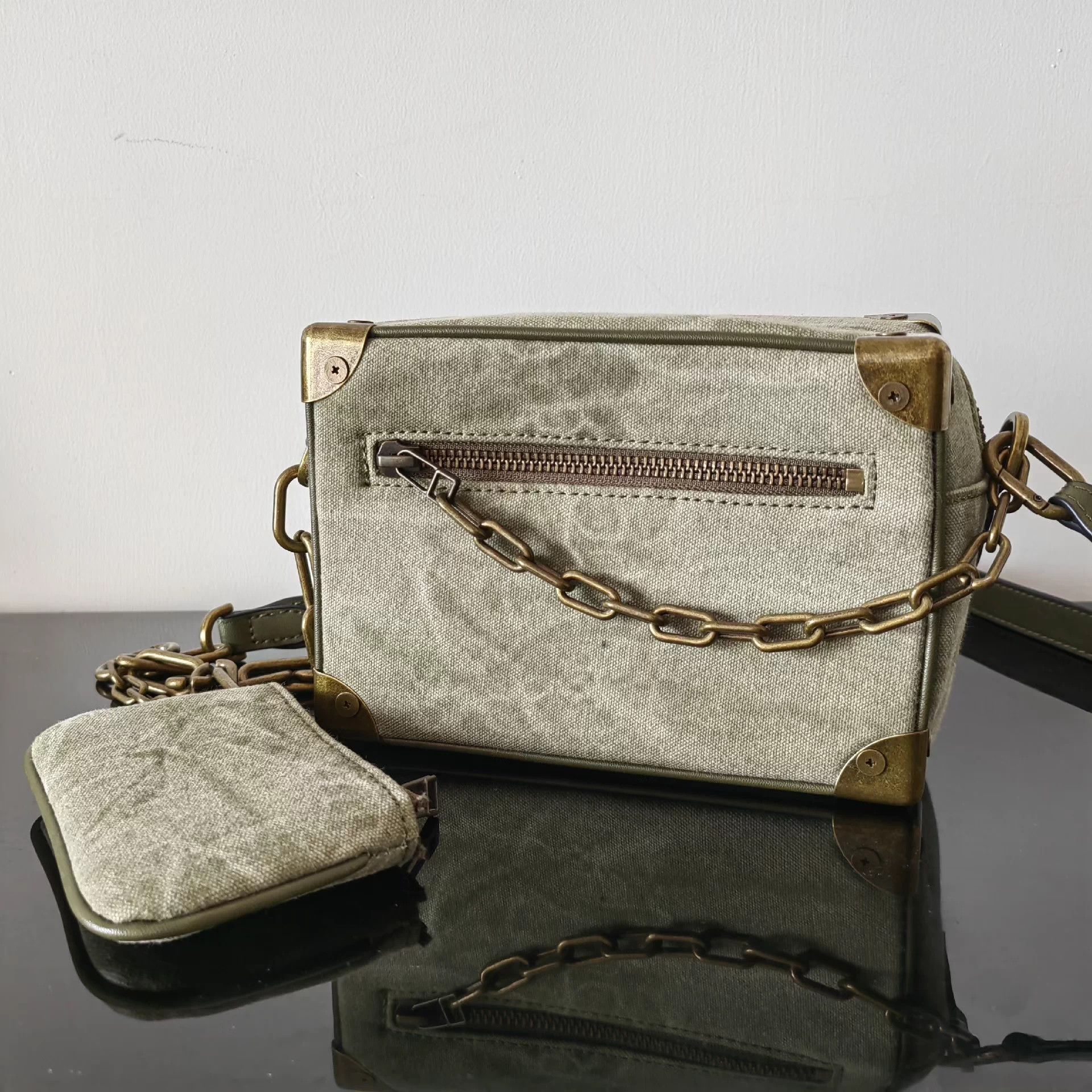 Other Conjure military cloth box bag chain side pocket Size ONE SIZE - 1 Thumbnail