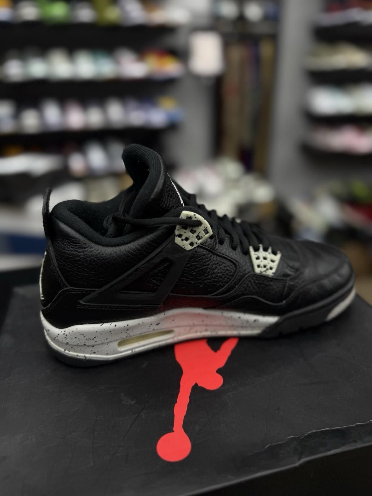 Nike Nike Air Jordan 4 Retro LS Oreo Black Tech Grey Size 8 Size US 8 / EU 41 - 8 Thumbnail