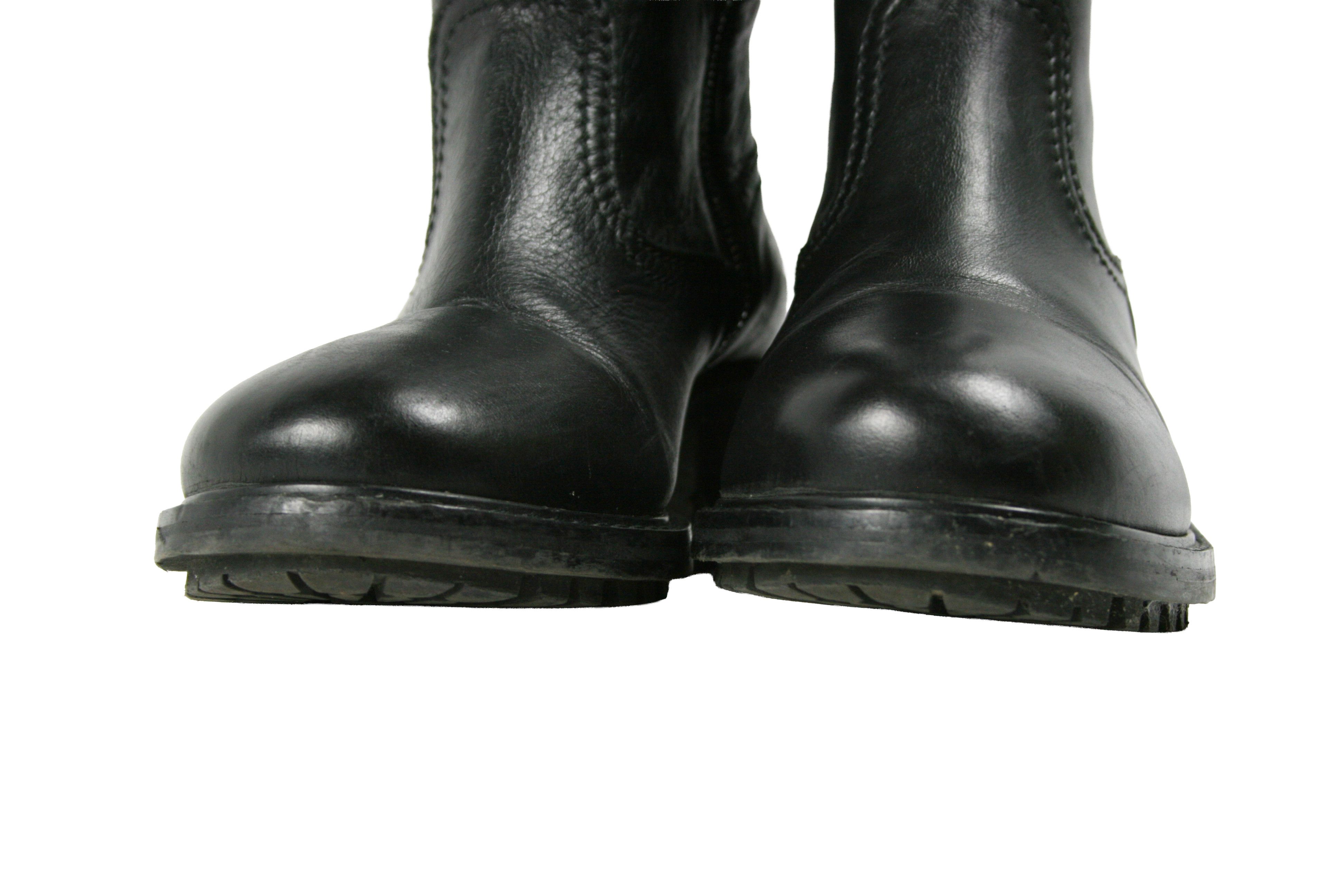 Car Shoe By Prada Overknees Riding Tractor Leather Boots Size US 9 / IT 39 - 4 Thumbnail