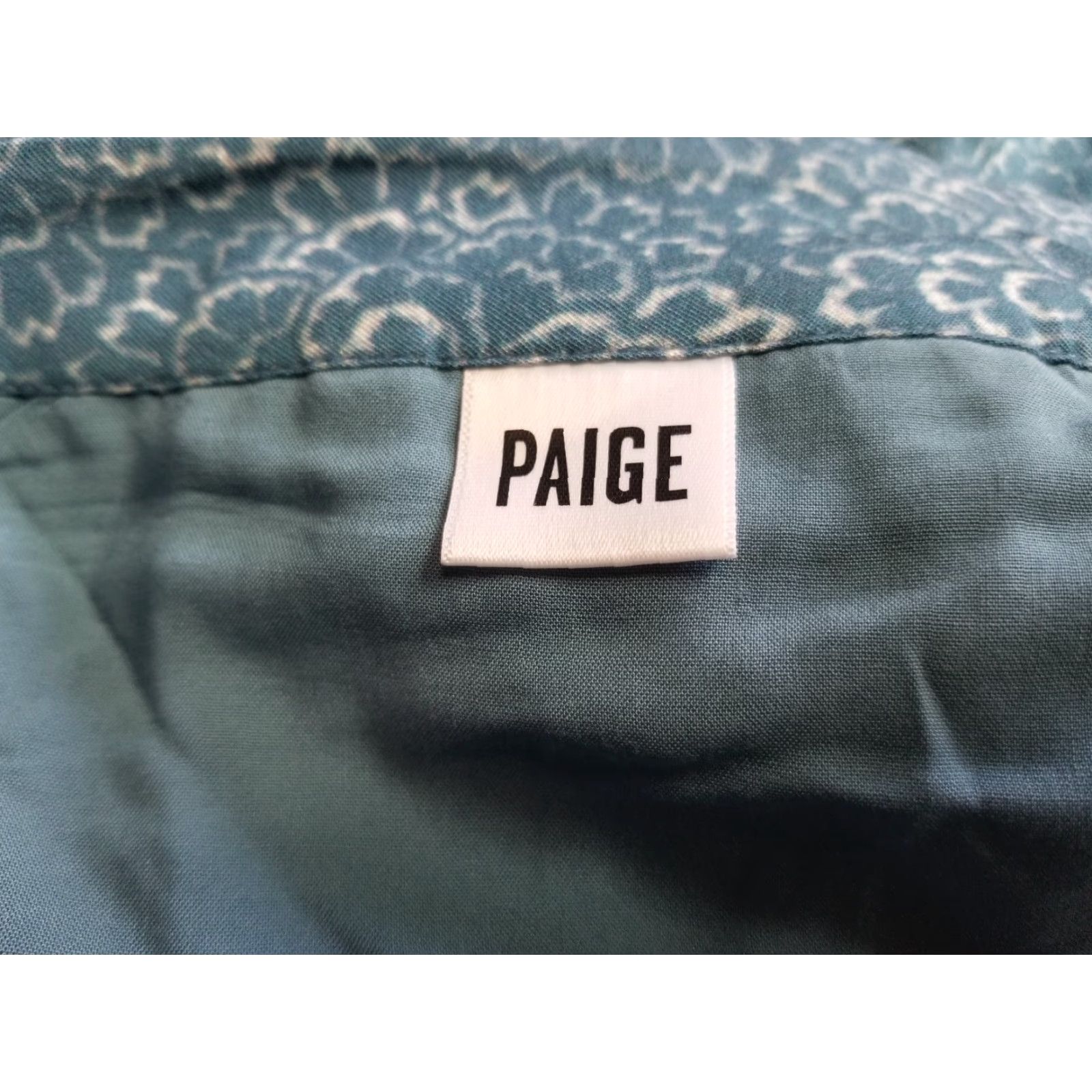Paige Paige Shorts Beach Floral Blue 34 Men Chino Rayon Flat Front Regular Inseam 9" Breathable Logo Button Size US 38 / EU 54 - 6 Thumbnail