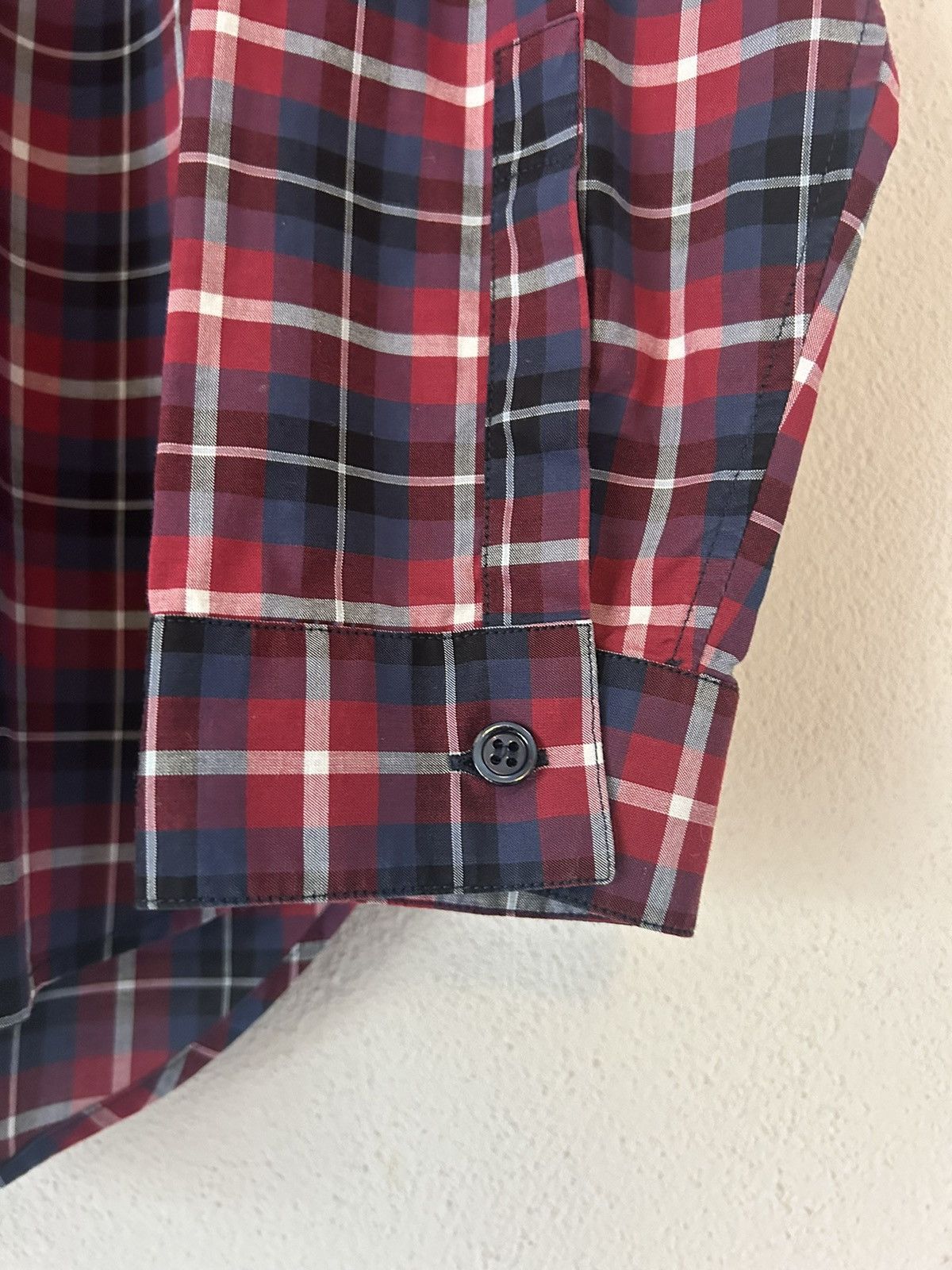 Dior Red Plaid Oxford Button-Up Shirt Size US L / EU 52-54 / 3 - 8 Thumbnail
