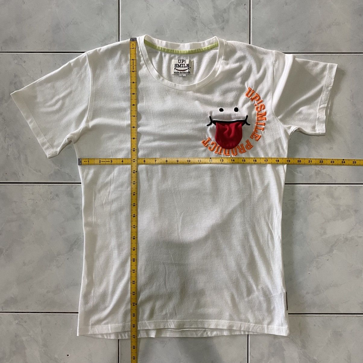 Japanese Brand Up! Smile Cartoon Tongue Patch Tee Cute Backpack 3D Japanese Size L / US 10 / IT 46 - 20 Thumbnail