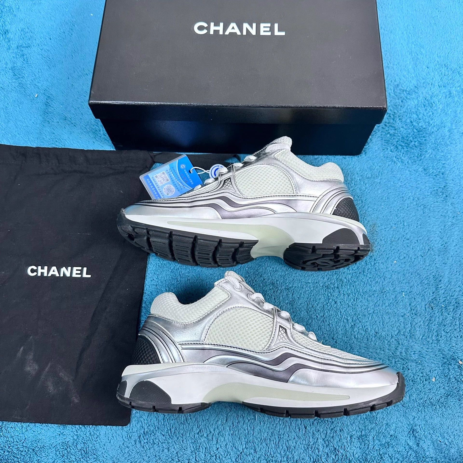 Chanel Chanel Silver Horn King Sneakers 37 Size US 6 / IT 36 - 3 Thumbnail