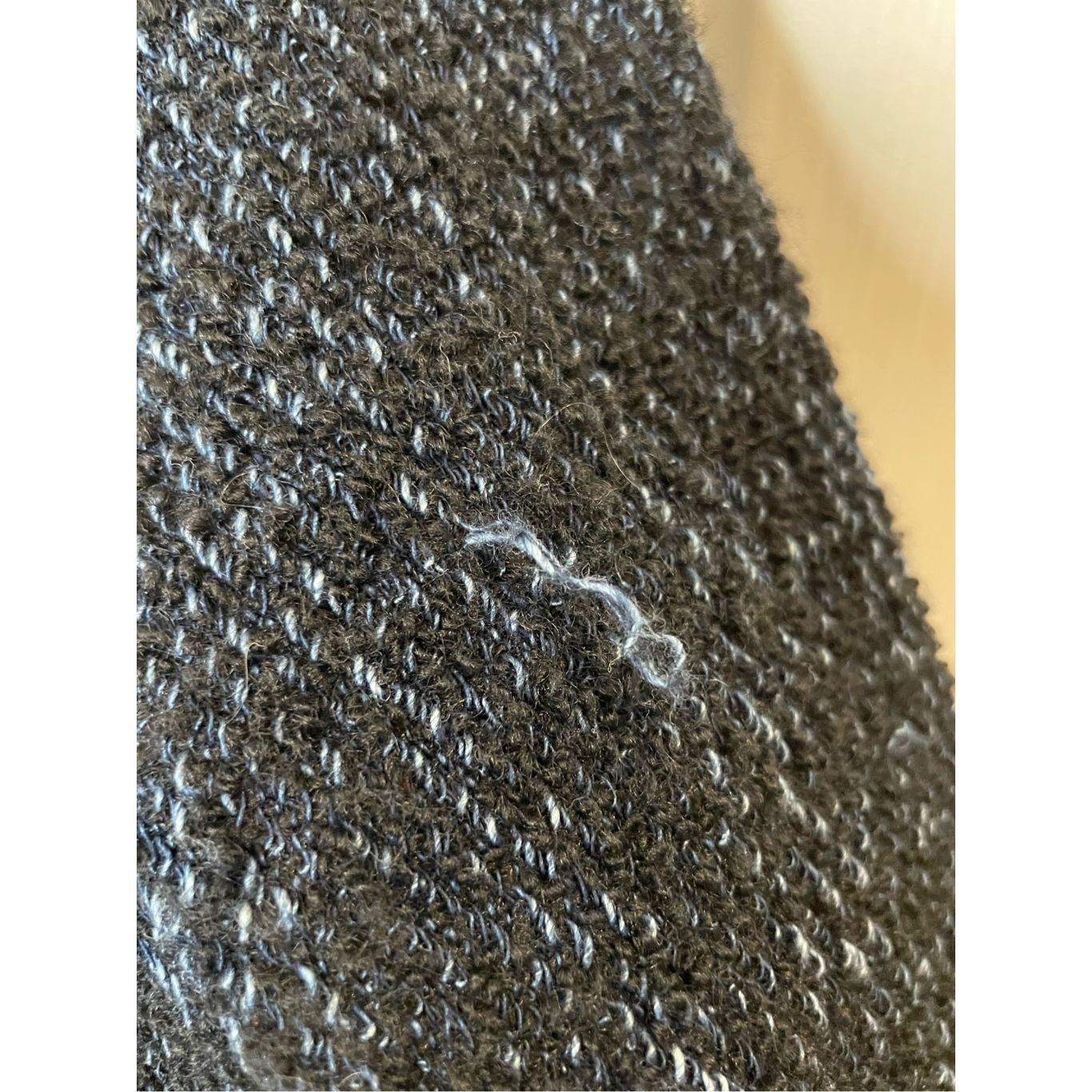 Eileen Fisher The Fisher Project Womens Boucle Jacket M Navy Open Front 3/4 Sleeve Collarless Size M / US 6-8 / IT 42-44 - 7 Thumbnail