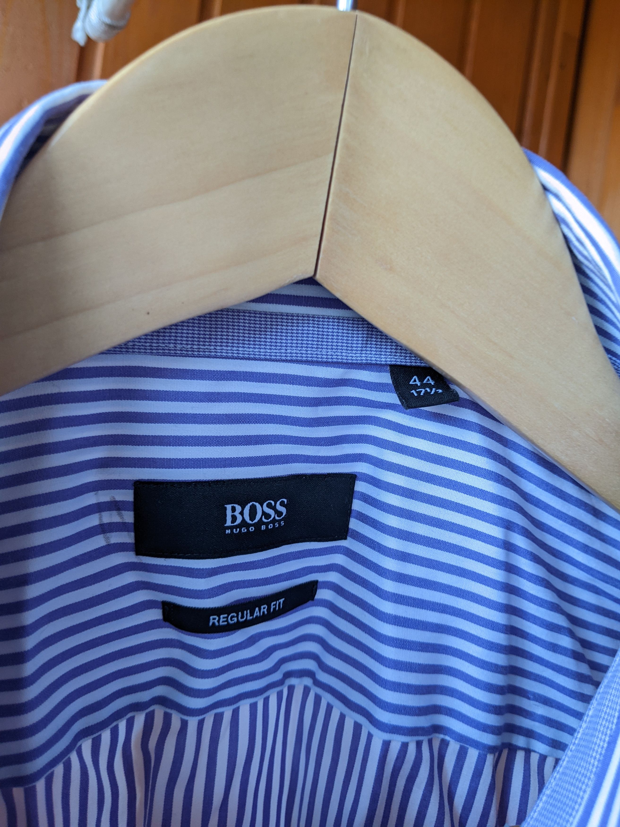 Hugo × Hugo Boss Hugo Boss Purple Striped Cotton Longsleeve Shirt Geraldino Size US XL / EU 56 / 4 - 5 Thumbnail