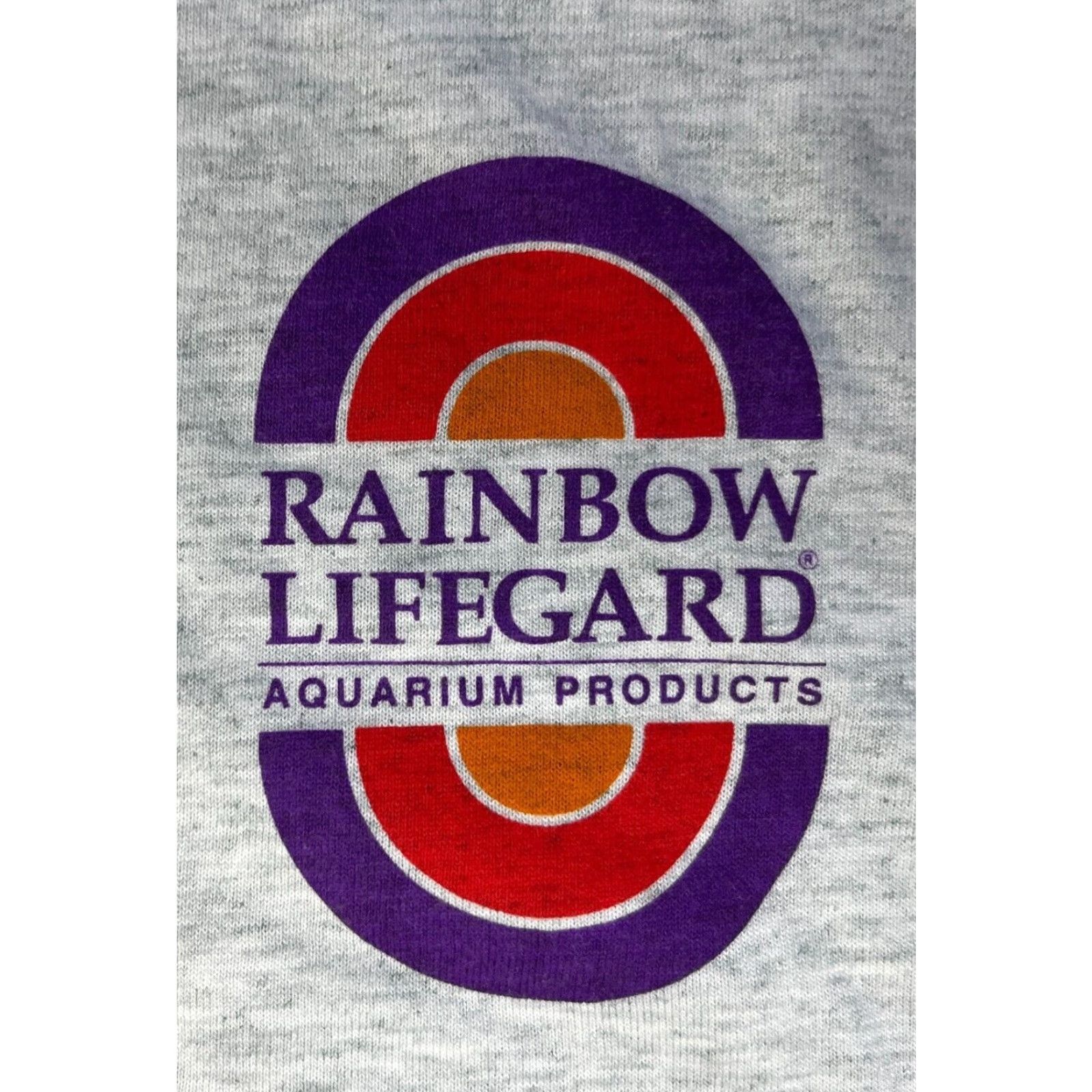 Fruit Of The Loom VINTAGE Fruit of the Loom T-Shirt Men’s 90s XL Gray Rainbow Lifeguard Aquarium Products 90s Theme Size US XL / EU 56 / 4 - 5 Thumbnail