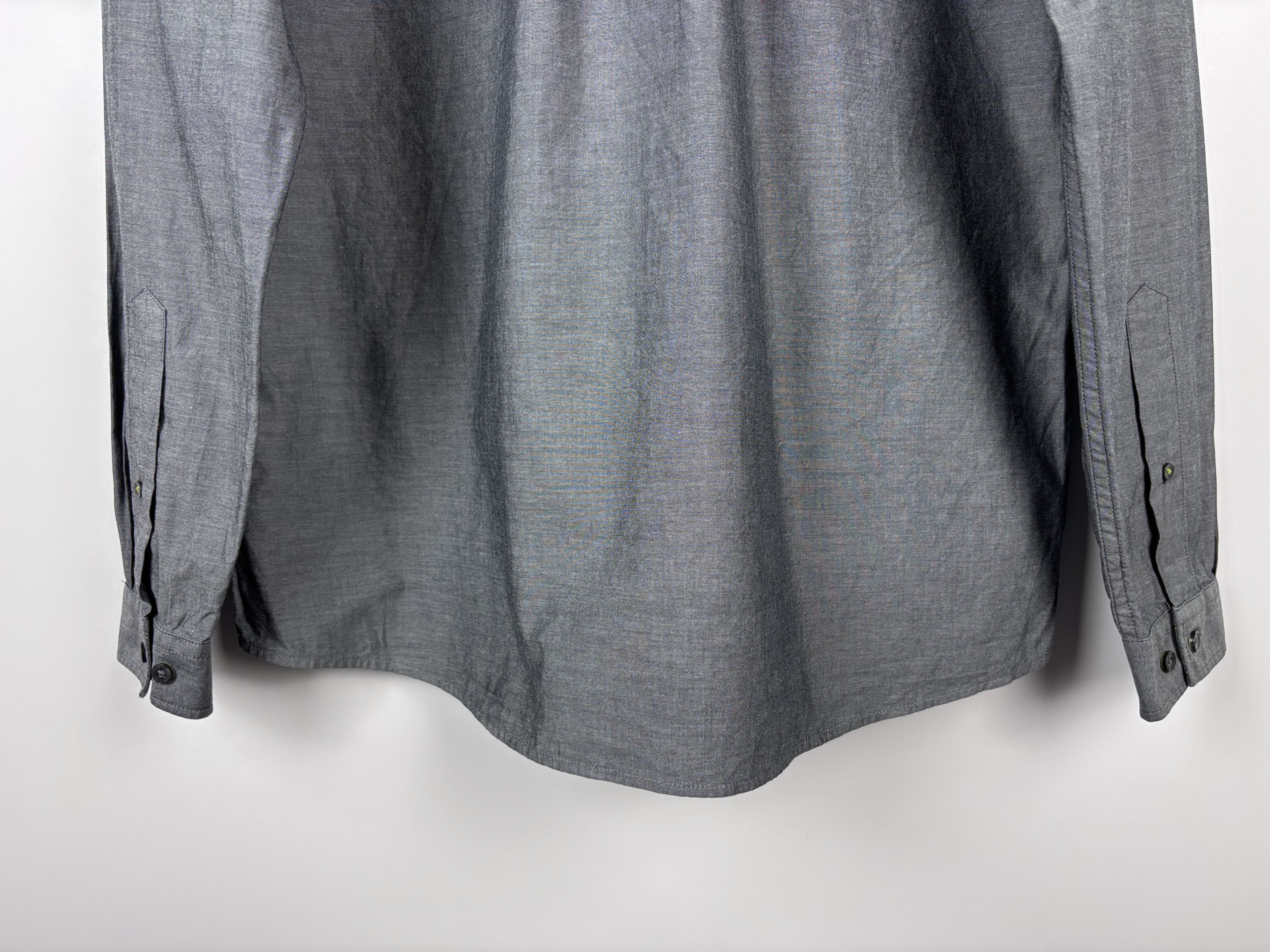 Pretty Green Pretty Green Button Down Long Sleeve Shirt Cotton Gray L Size US L / EU 52-54 / 3 - 6 Thumbnail