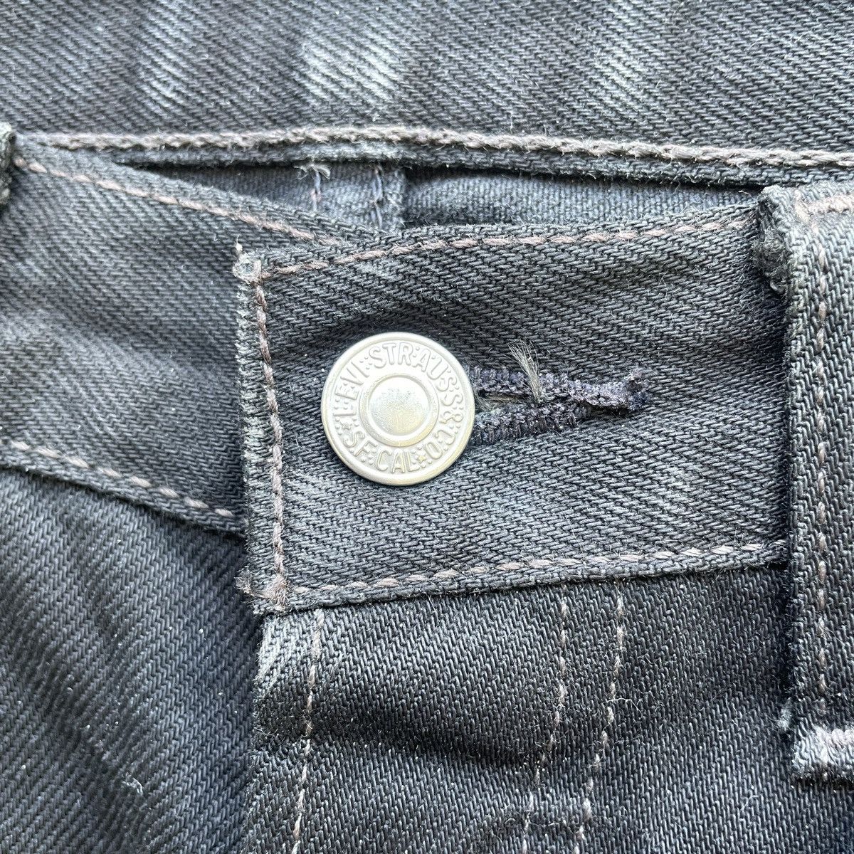 Levi's Vintage Clothing W29💥 Vintage Levi’s 501 Fly Button Black Faded Jeans Pants Size US 29 - 6 Thumbnail