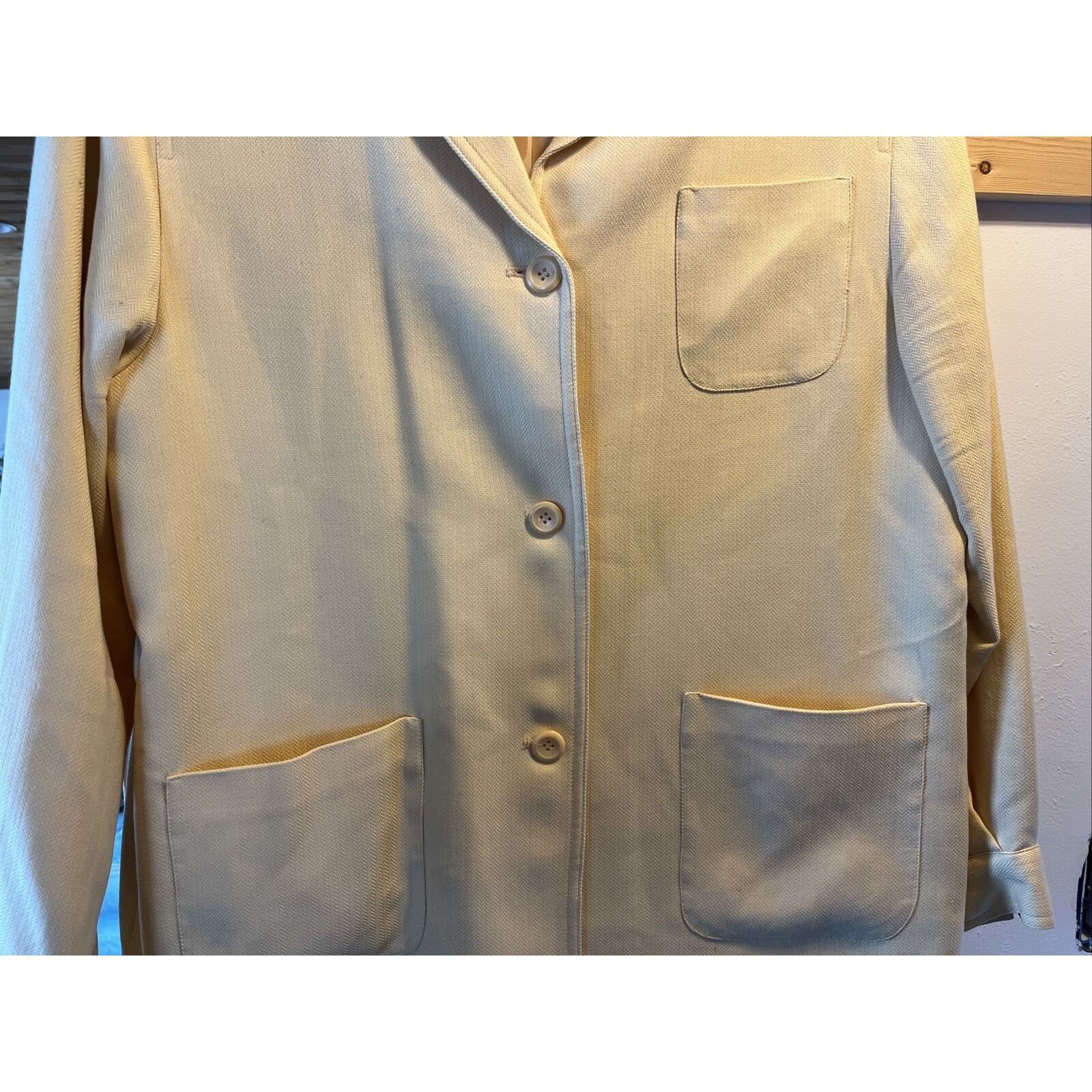Pendleton Pendleton Womens 14 Wool Silk Blend yellow Dress Suit Blazer Size XL / US 12-14 / IT 48-50 - 8 Thumbnail