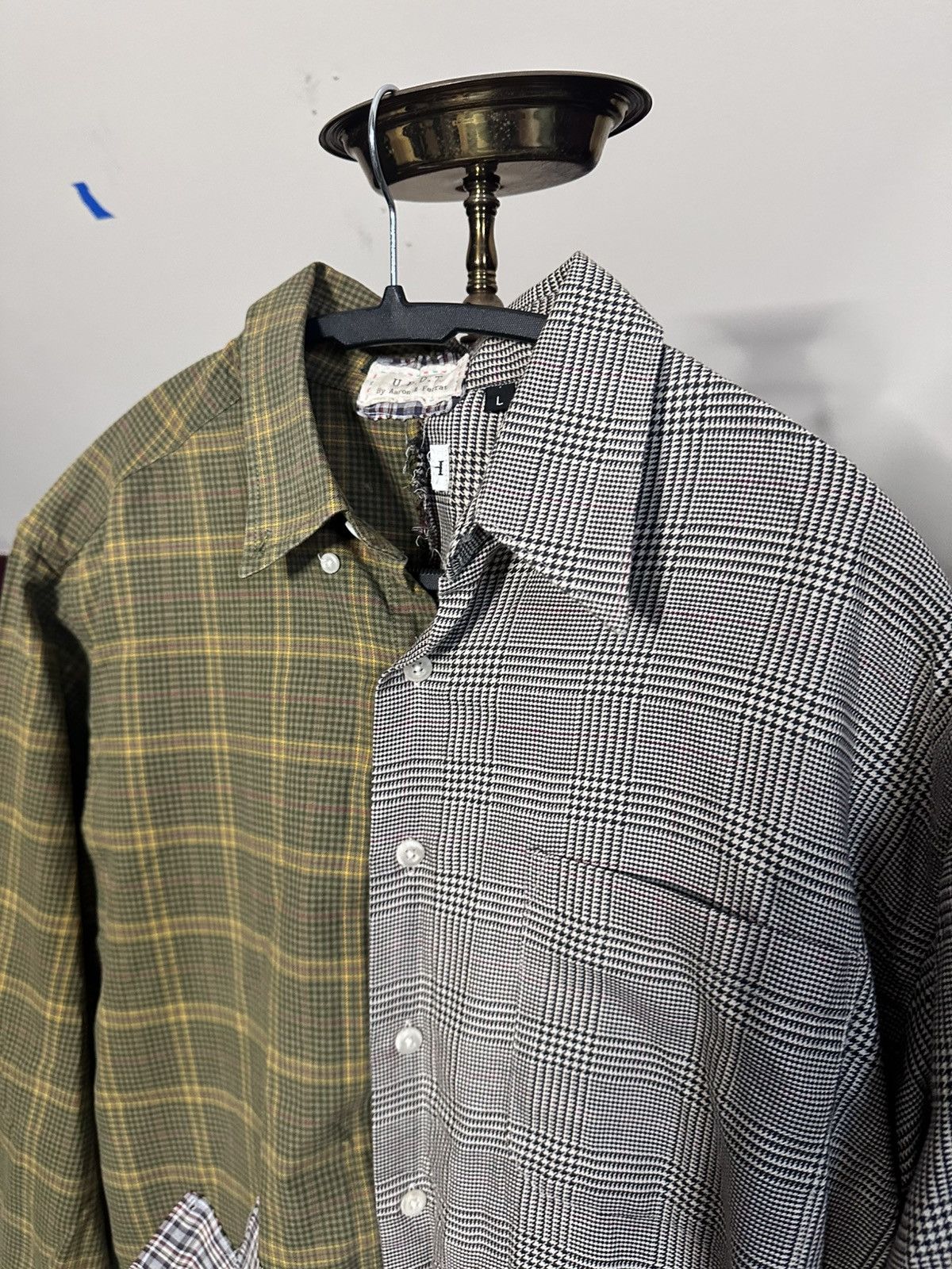 Other UPDT cut & sew upcycled flannel check patched shitt Size US L / EU 52-54 / 3 - 2 Thumbnail
