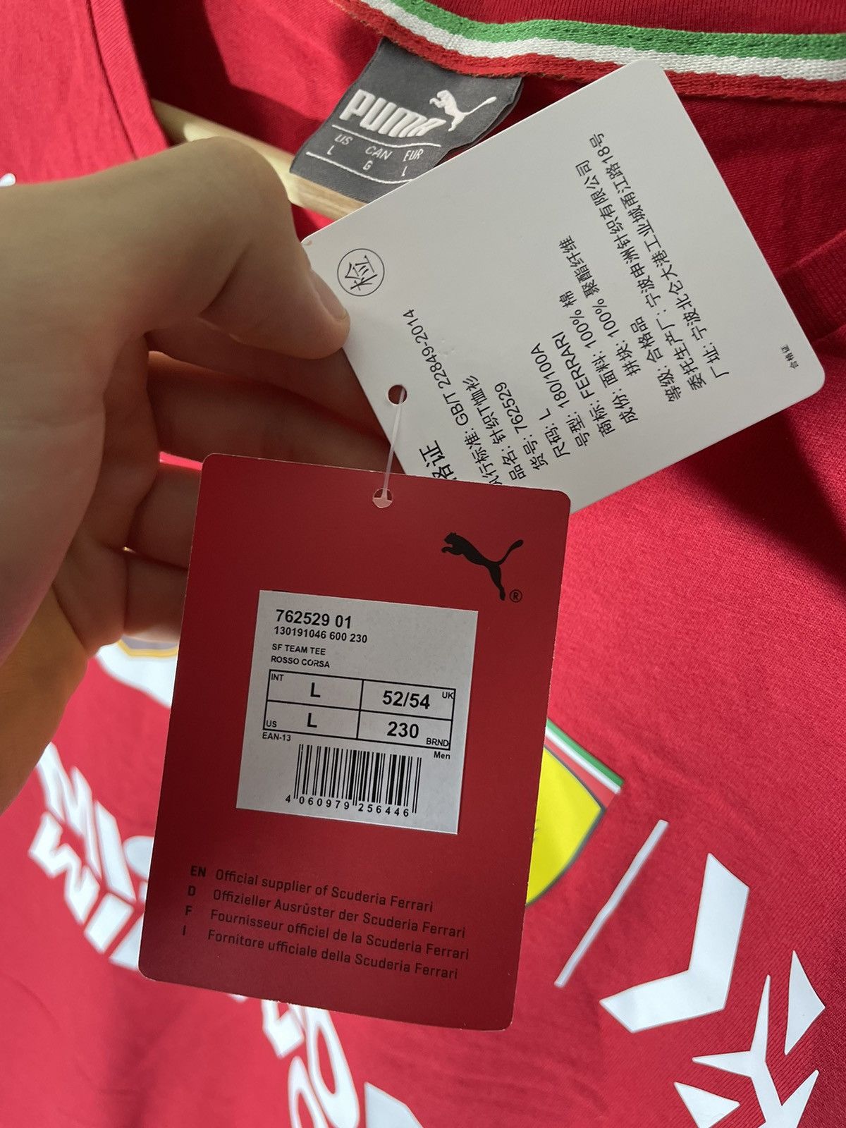 Ferrari Puma Ferrari Scuderia Racing streetwear T shirt Size US L / EU 52-54 / 3 - 7 Thumbnail