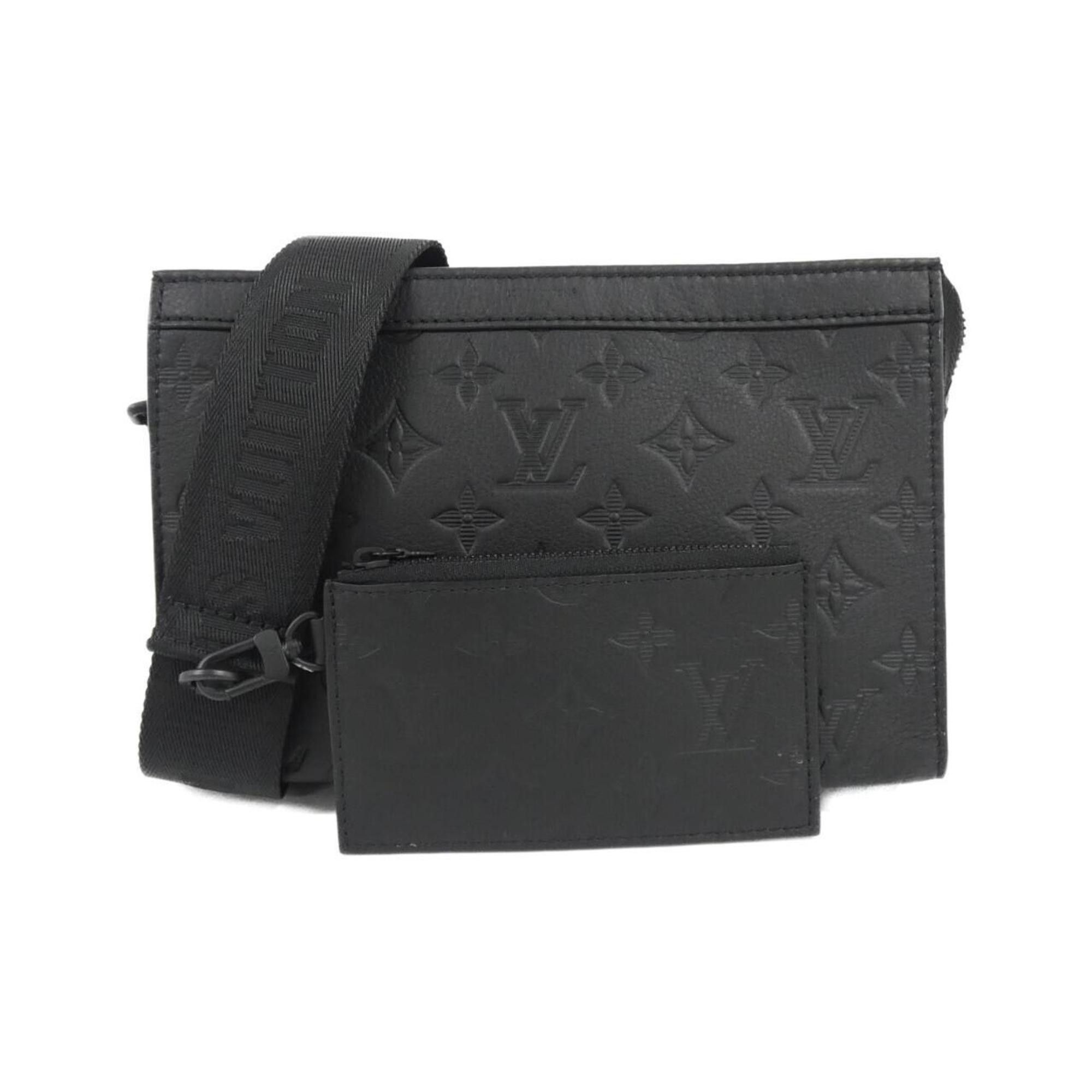 Louis Vuitton Monogram Shadow Gaston Wearable Wallet M81115 Shoulder Bag in Black, Women's