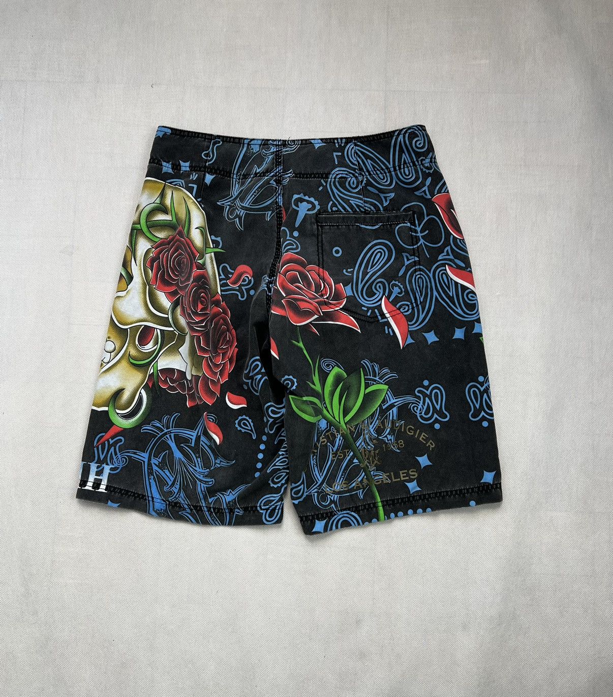 Christian Audigier × Ed Hardy × Vintage Rare Shorts Christian Audiger Ed Hardy Mcmlvih Skull Vintage Size US 32 / EU 48 - 3 Thumbnail