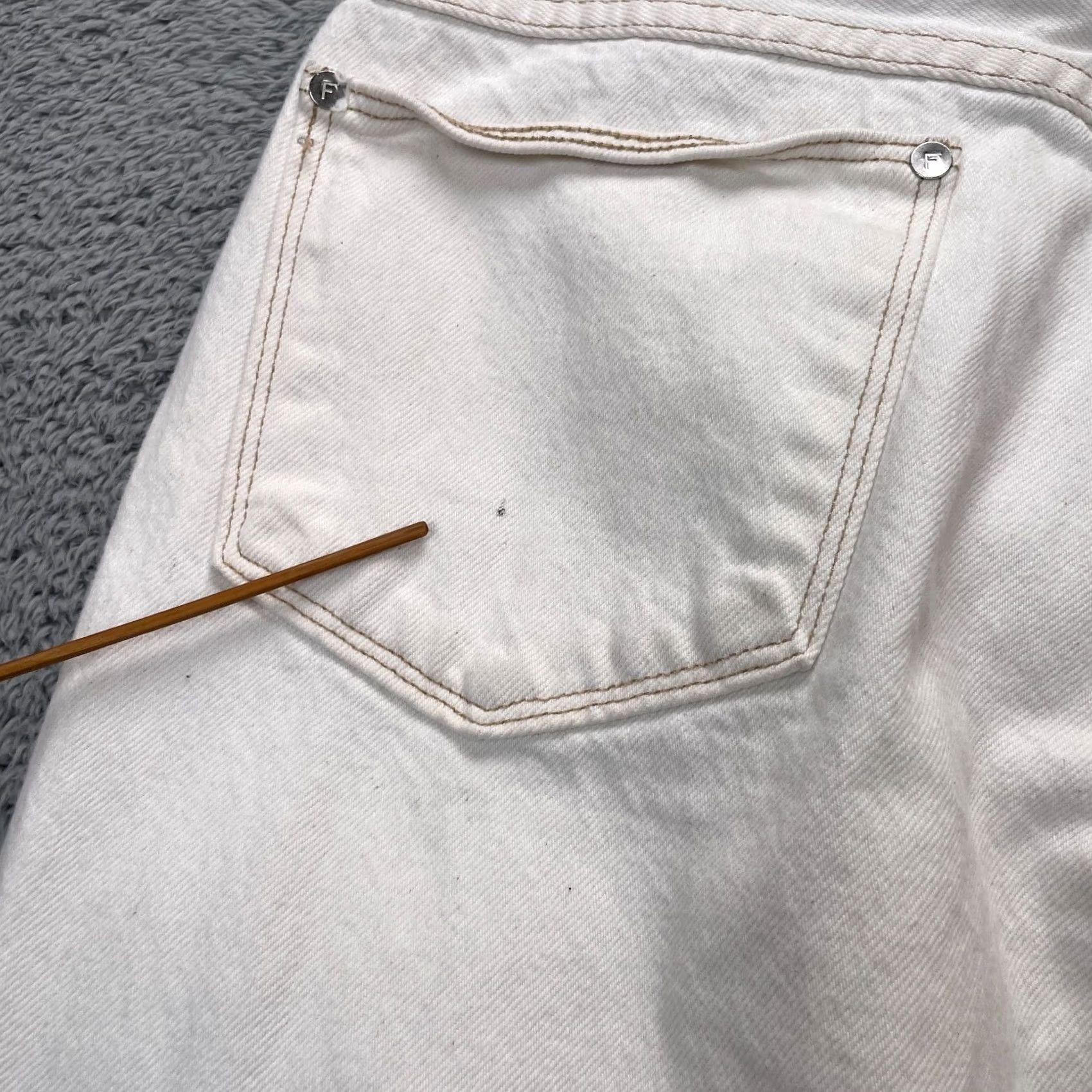 Frame Frame Jeans Womens 29 White Ilona Hamer Straight Leg Denim Cotton Light Wash Jeans Regular 5-Pocket Women Girls Mens Size 30" / US 8 / IT 44 - 7 Thumbnail