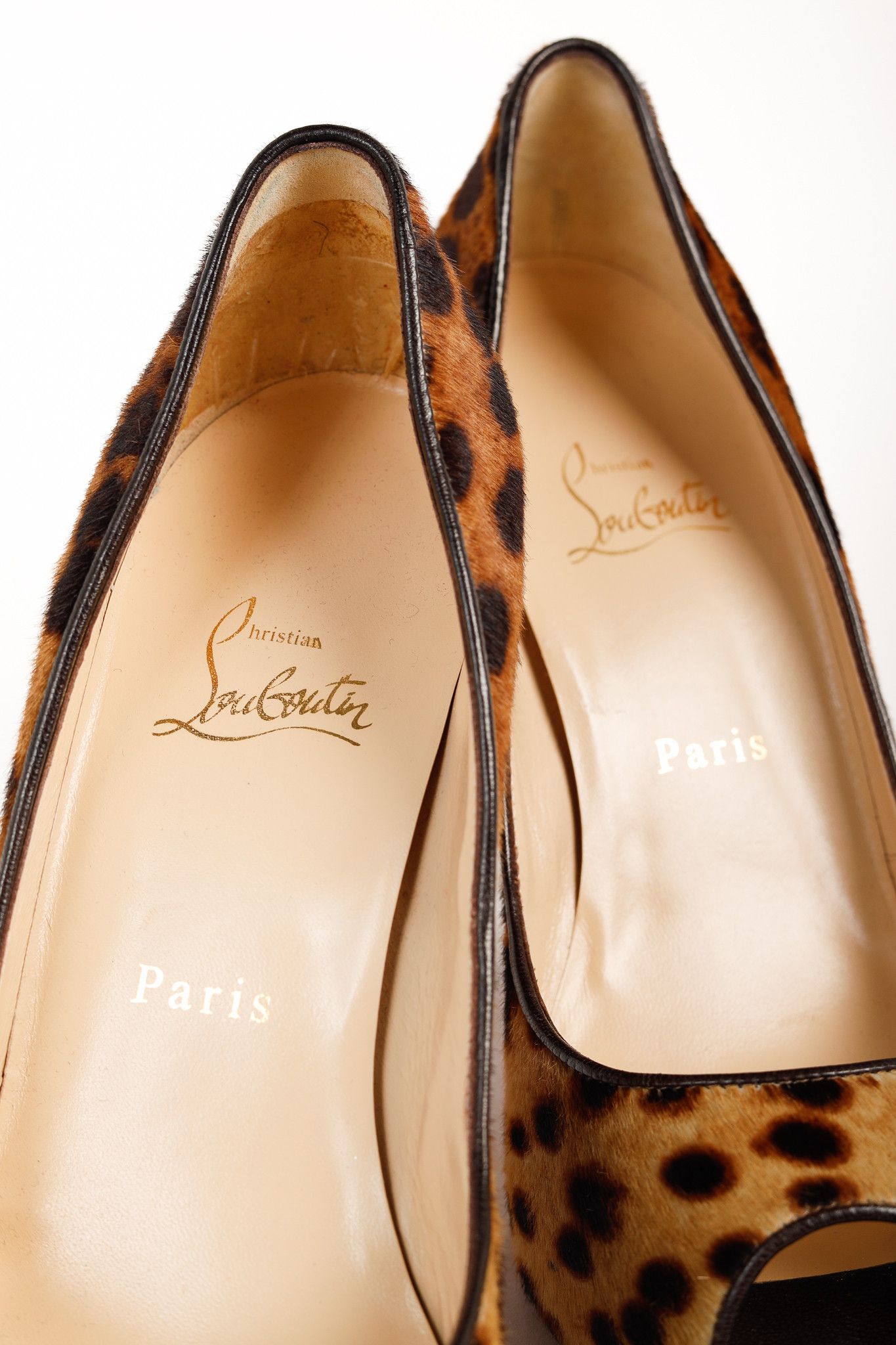 Christian Louboutin Christian Louboutin Leopard Pony Hair Peep Toe Platform Pump Size US 7.5 / IT 37.5 - 9 Thumbnail
