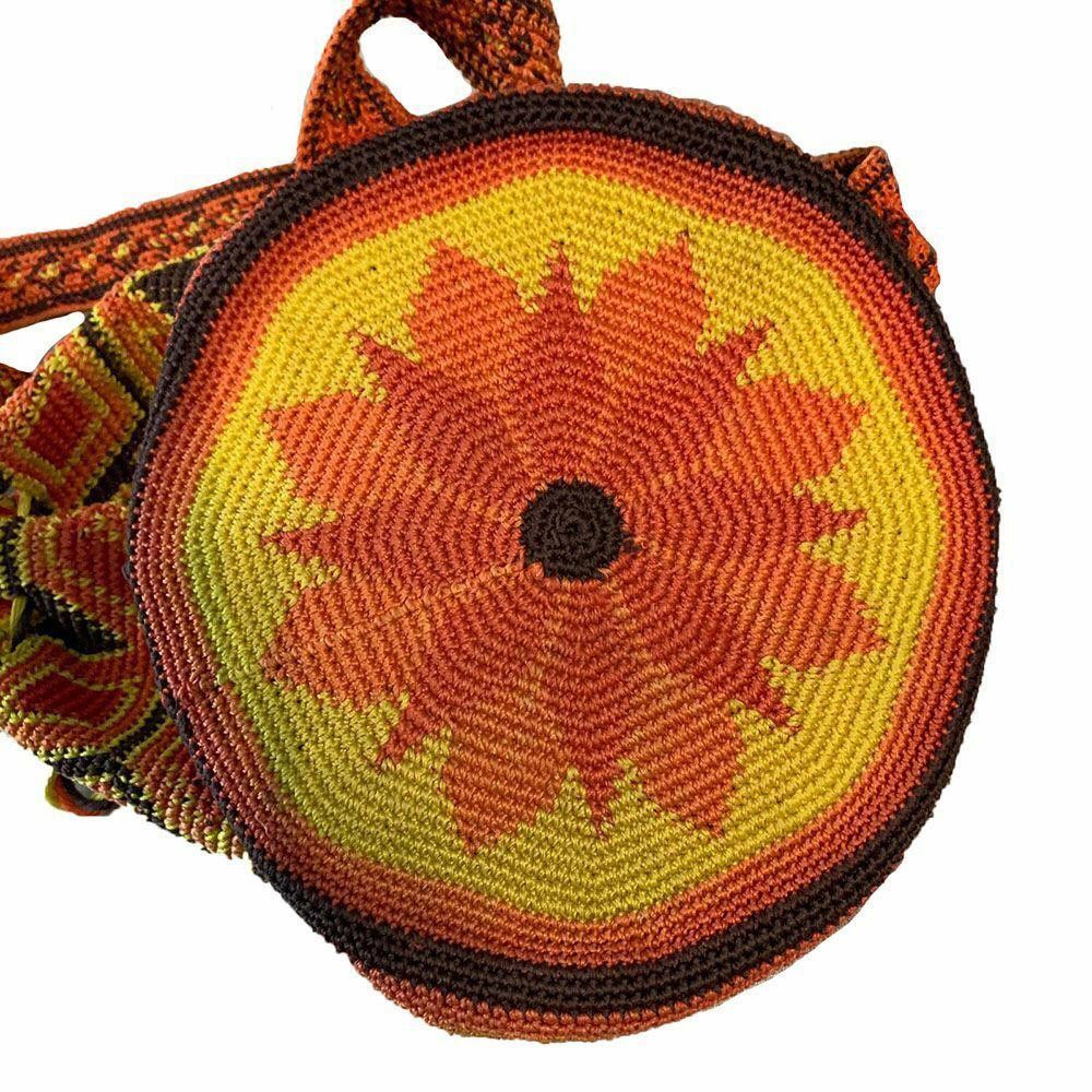 Designer New Orange Hand Made Backpack Size ONE SIZE - 4 Thumbnail