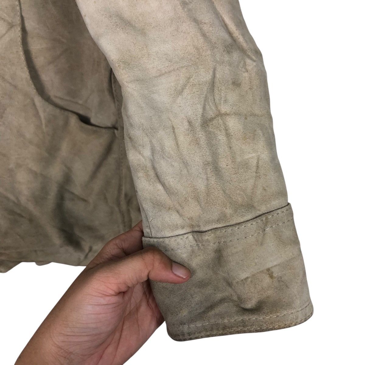 Japanese Brand 📌Vintage Chore Button Leather Jacket Suede Issey Miyake Size US M / EU 48-50 / 2 - 16 Thumbnail