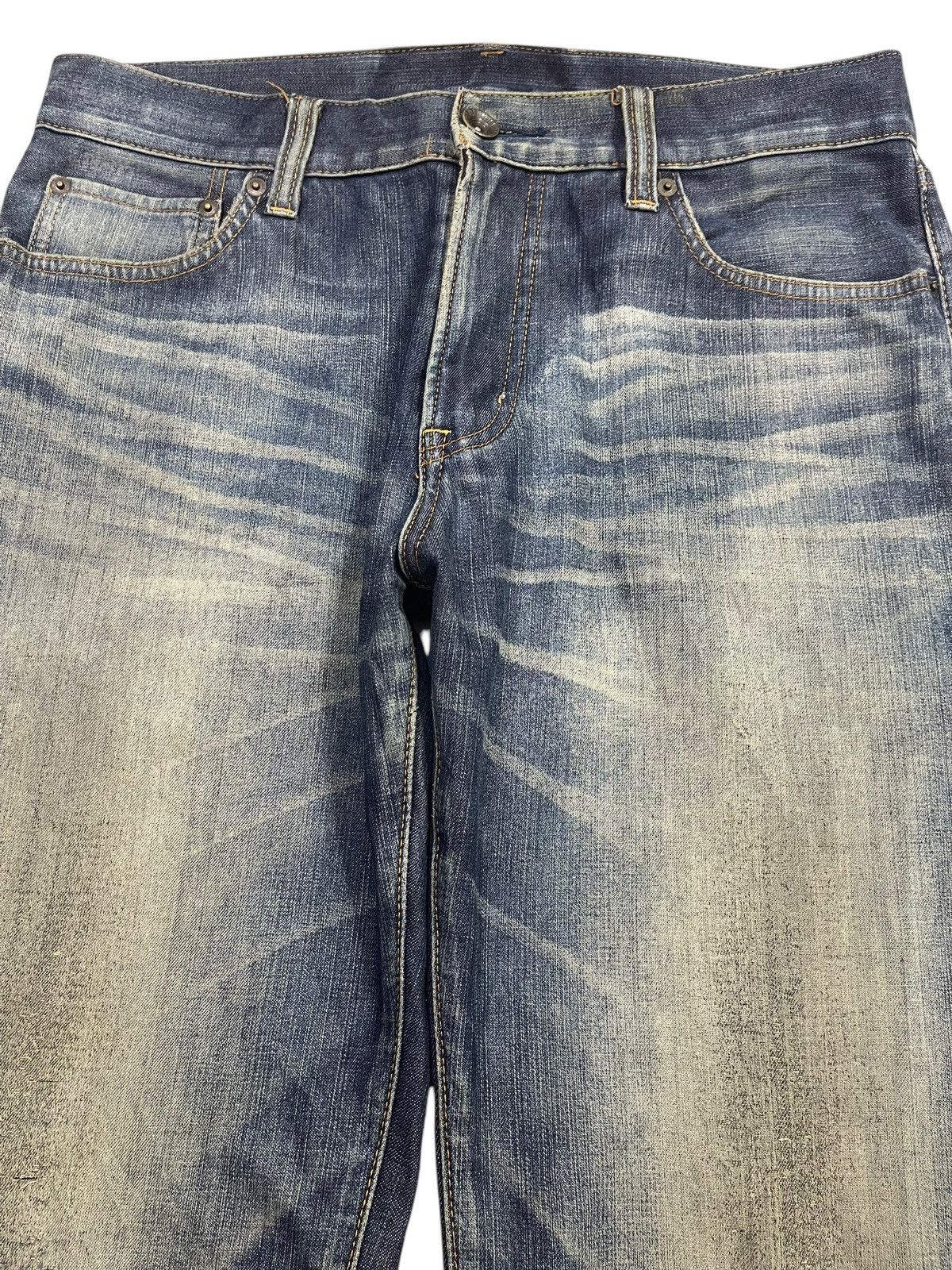 Uniqlo Vintage Japanese Uniqlo Mud Faded Wash Style Loose Jeans Size US 32 / EU 48 - 3 Thumbnail