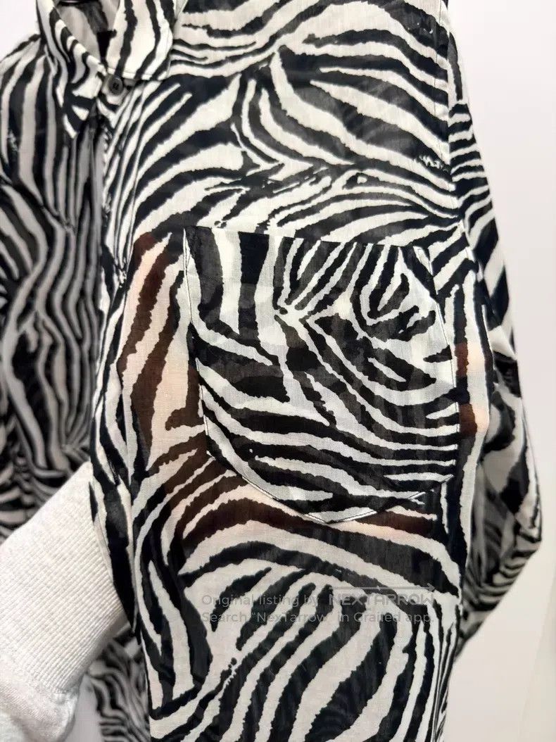 Junya Watanabe Junya Watanabe Zebra Print Long Shirt Size S / US 4 / IT 40 - 2 Thumbnail