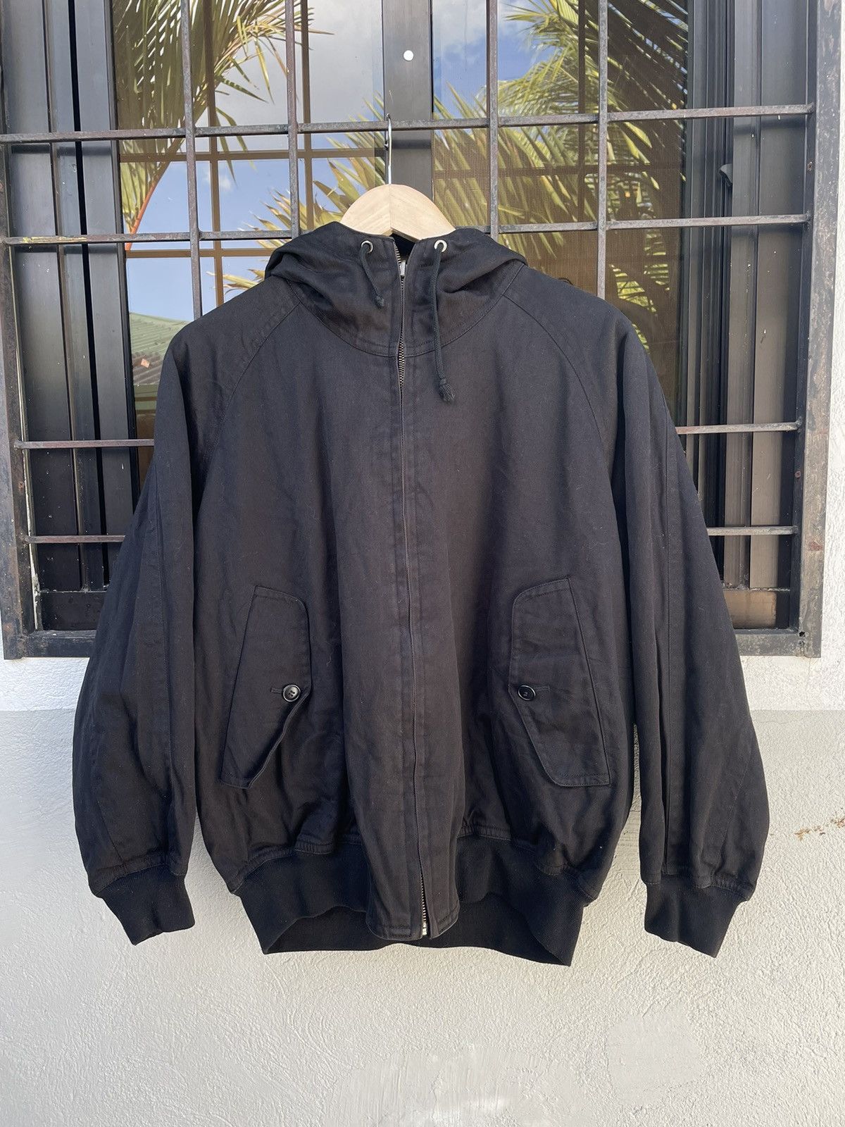 image of Issey Miyake x Vintage I.s Chisato Tsumori Reversible Hooded Bomber Jacket in Black (Size Small)