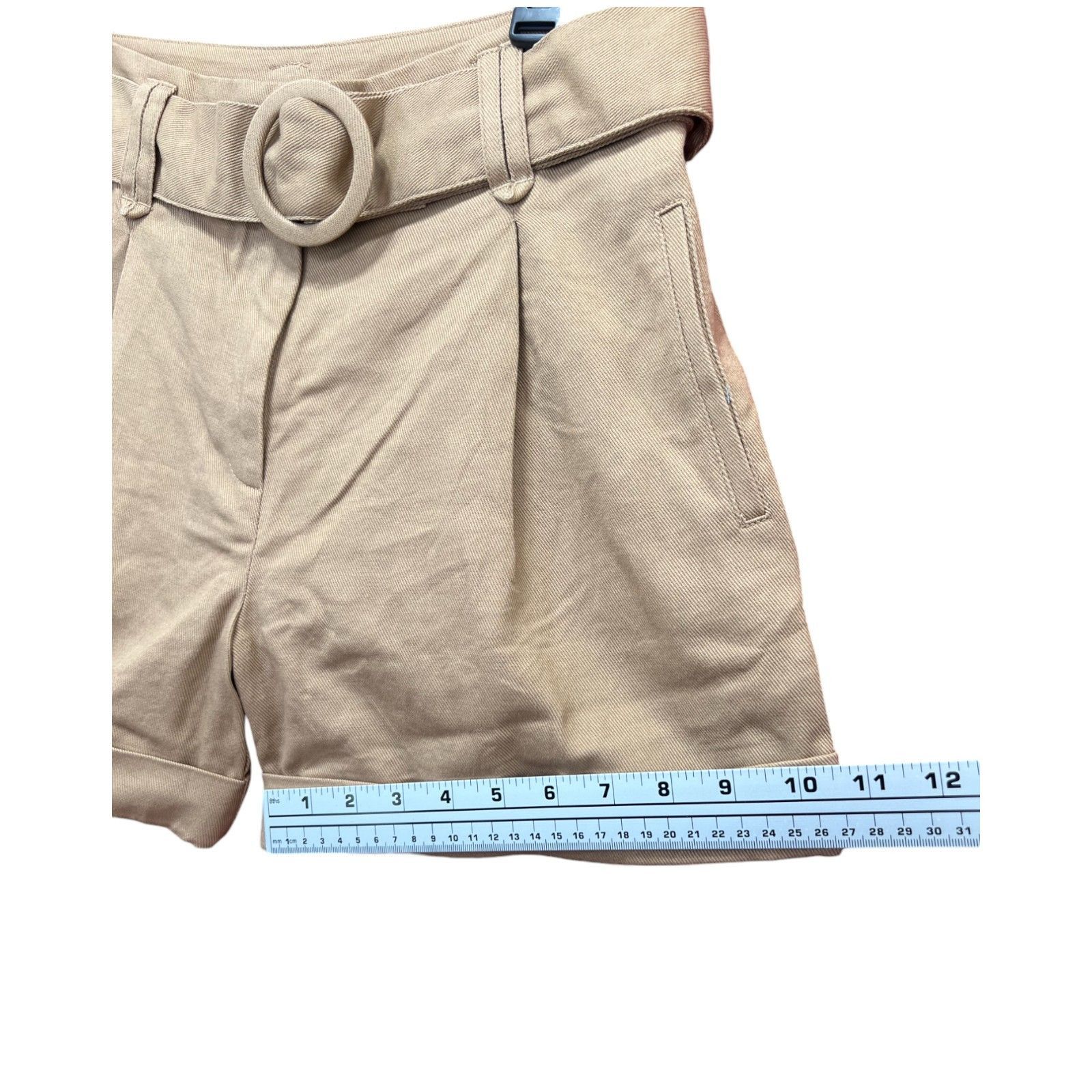 Other Ryegrass - Women's Mid-Rise Pleated Short - Light Brown - 4 Size 27" / US 4 / IT 40 - 9 Thumbnail