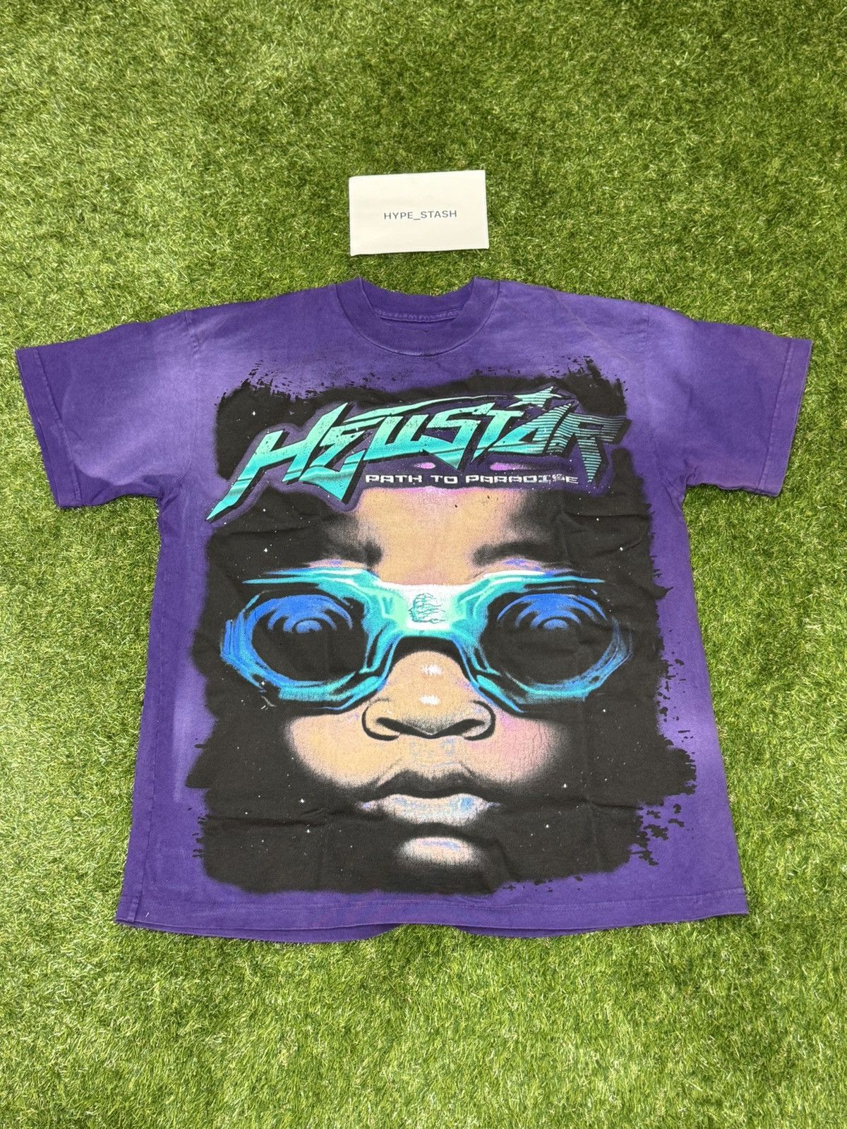 image of Hellstar Purple Goggle Tee, Men's (Size XS)