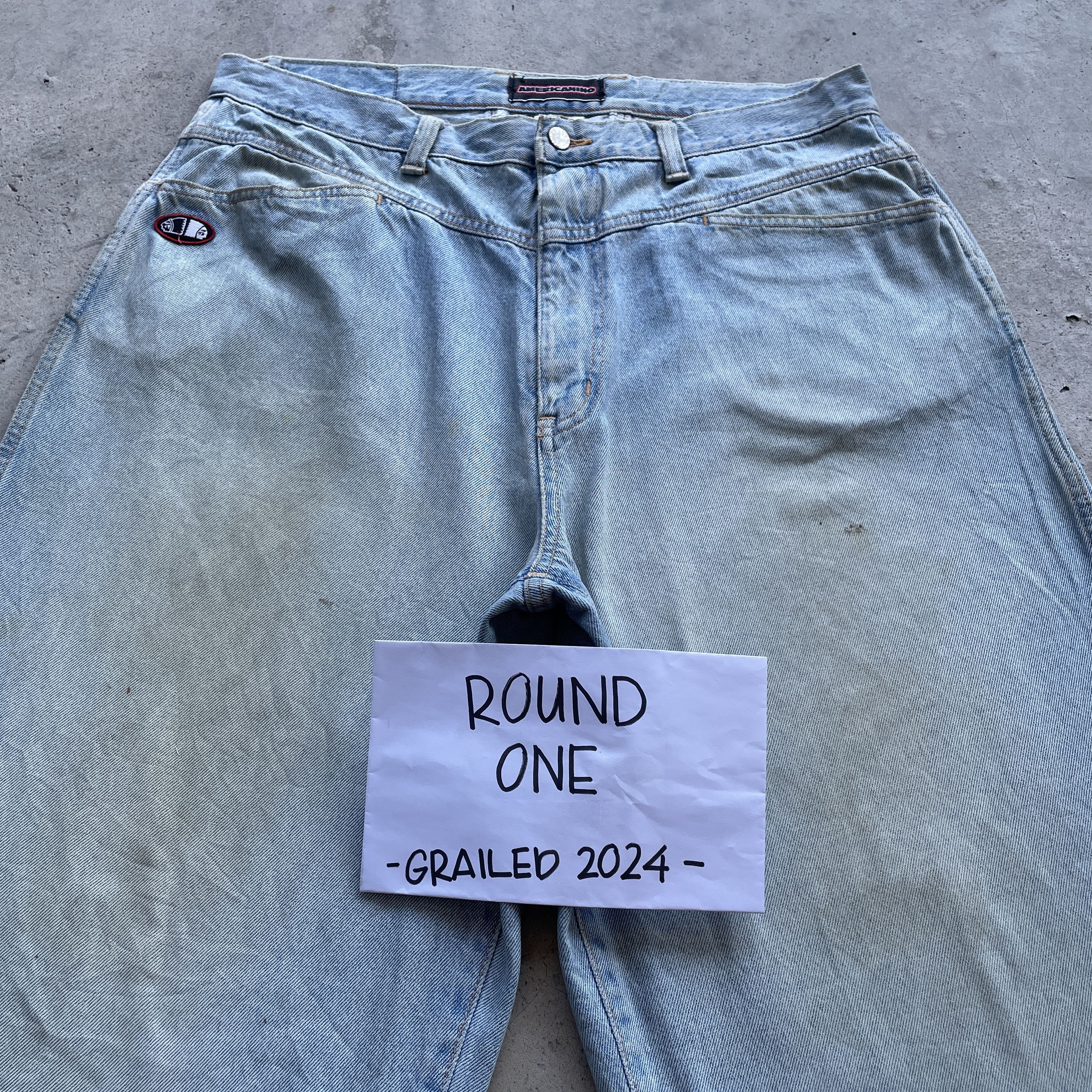 Jean × Vintage Vintage Americano Rusty/Dirty Denim Pants Baggy Jeans Size US 35 - 6 Thumbnail