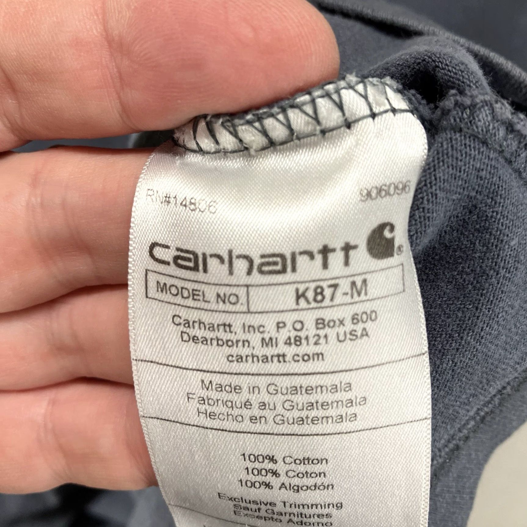 Carhartt Carhartt Mens XL Short Sleeve T-Shirt Relaxed All Cotton Blue Stone Logo Pocket Crew Neck Shirt Adults Mens) Size US L / EU 52-54 / 3 - 6 Thumbnail