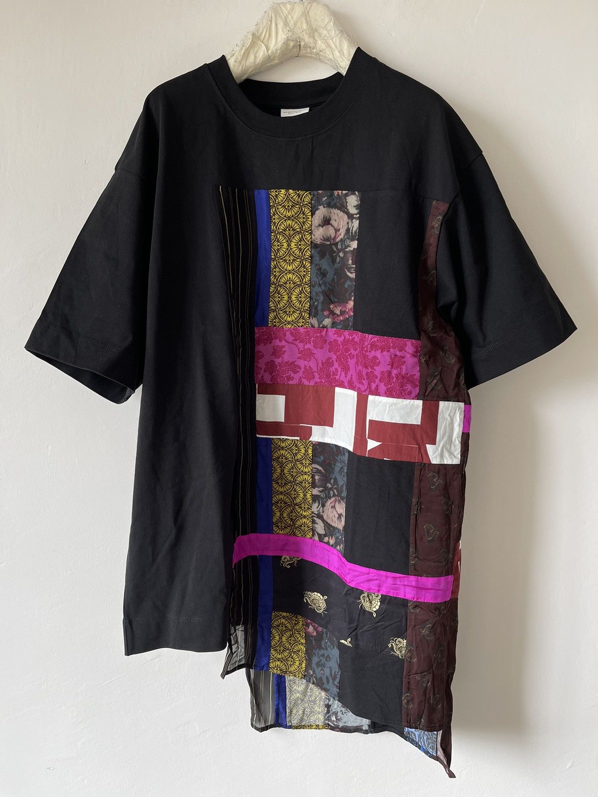 Dries Van Noten Dries Van Noten Black Paneled T-Shirt Size US XL / EU 56 / 4 - 3 Thumbnail