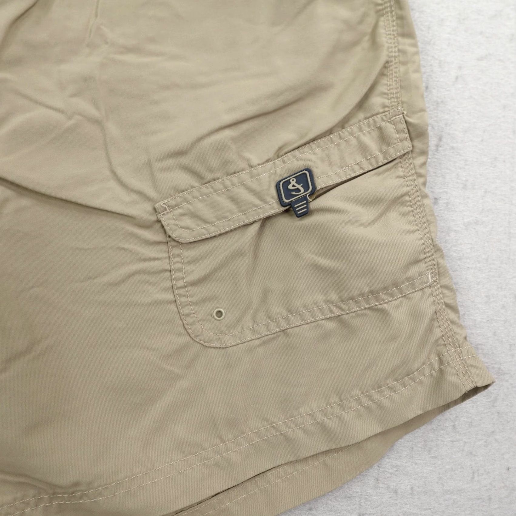 Vintage Hook & Tackle Cargo Shorts Mens 42 Khaki Outdoor Fishing Elastic Waist Lightweight Size US 42 / EU 58 - 4 Thumbnail
