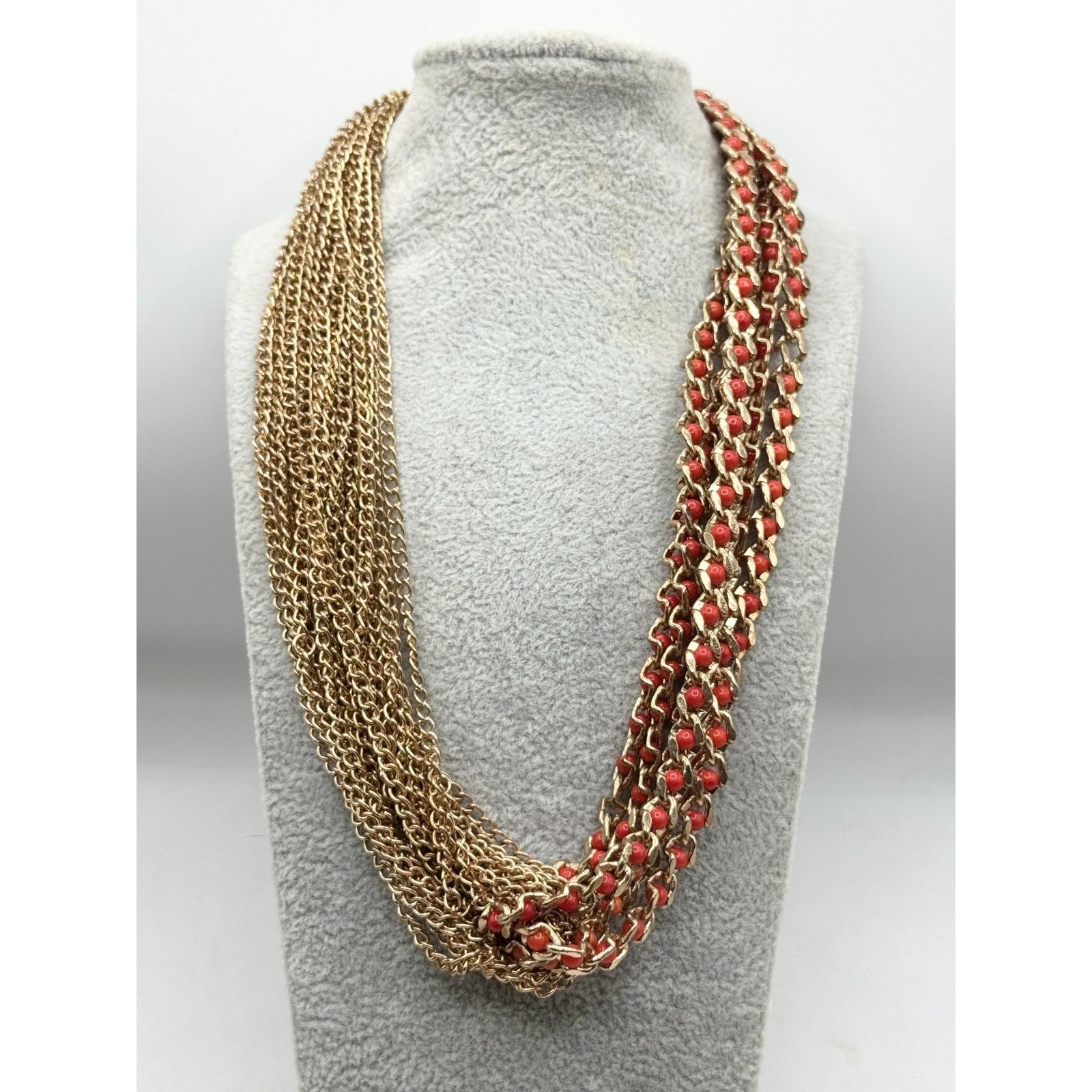 Other Vintage multi chain red beaded necklace Size ONE SIZE - 1 Thumbnail