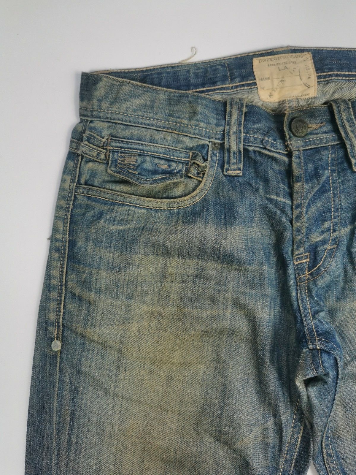 Vintage Bootcut Taverniti ROD R 19 Distressed Denim Jeans Size US 32 / EU 48 - 5 Thumbnail