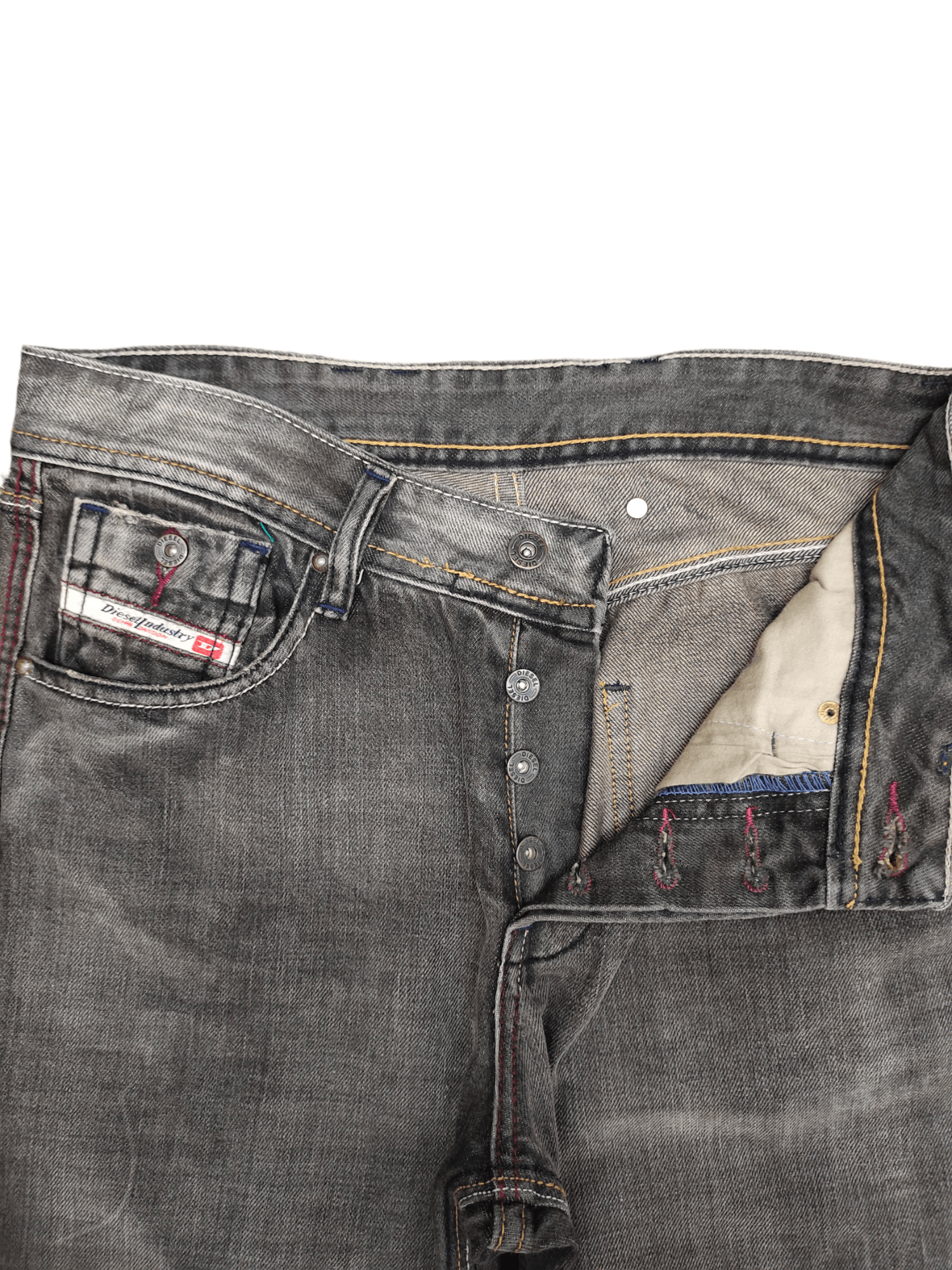Diesel Wide Leg Jeans Diesel Stone Wash Denim Loose Y2k Streetwear Size US 31 - 15 Thumbnail