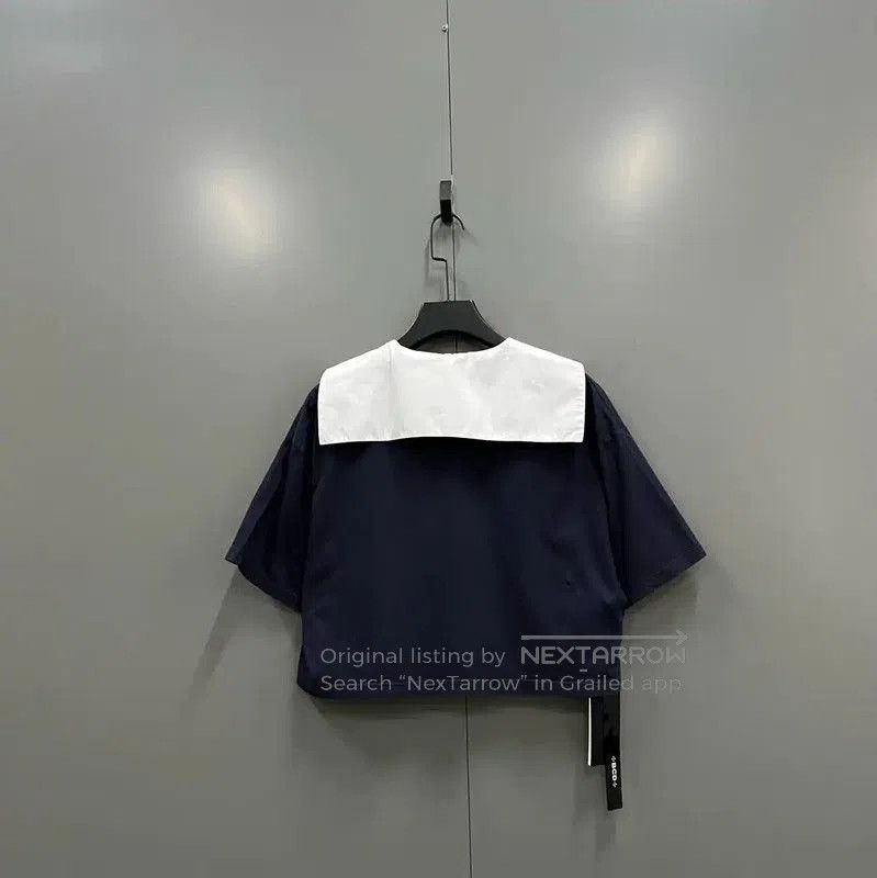 Miu Miu Miu Miu Summer Navy Blue Short Sleeve T-Shirt . Size S / US 4 / IT 40 - 3 Thumbnail