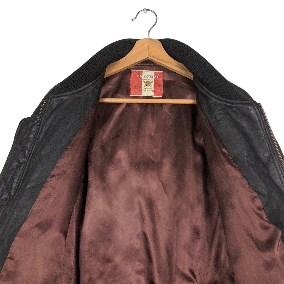 Japanese Brand 🔥Vintage Fly Leather Jacket Riot Military Bigi Japan Size US L / EU 52-54 / 3 - 13 Thumbnail