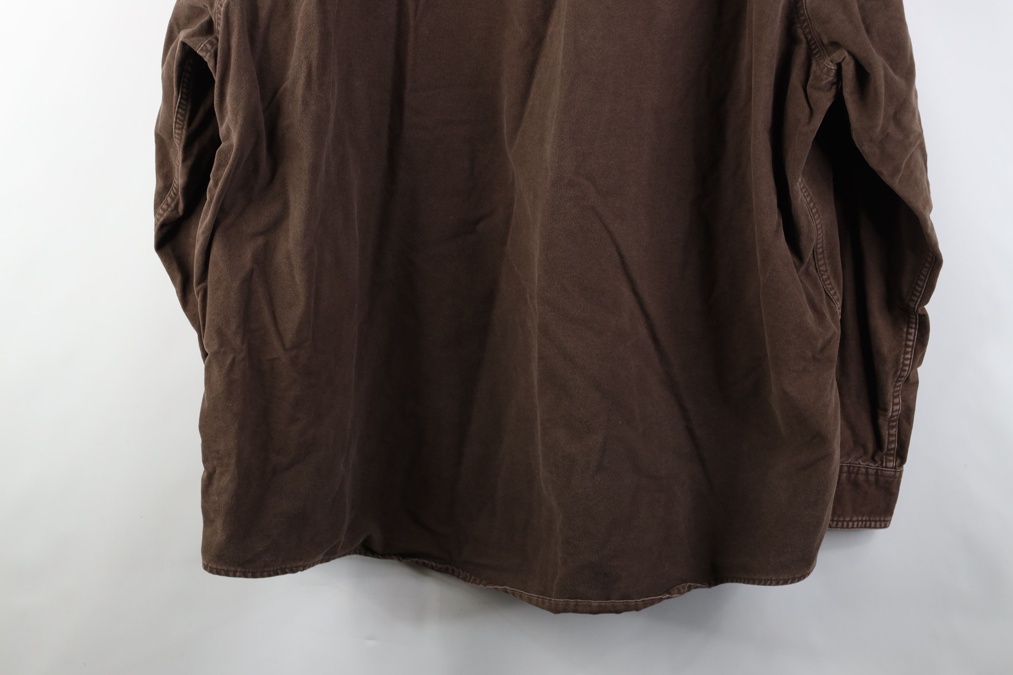 Vintage Vintage 90s Y2K Streetwear Chamois Coth Button Shirt Brown Size US XXL / EU 58 / 5 - 17 Thumbnail