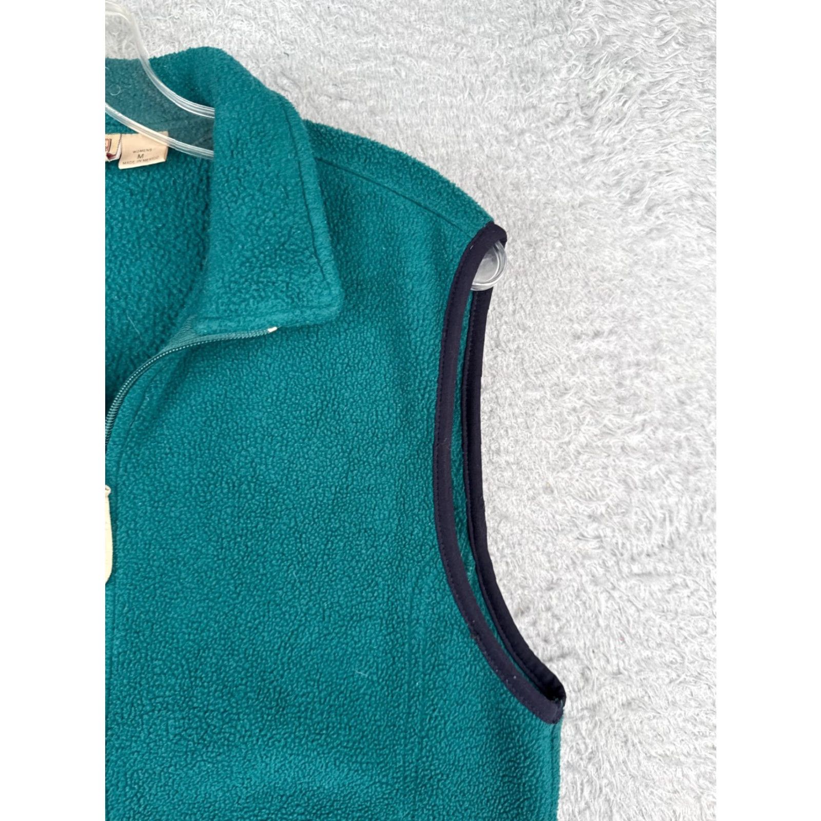 Vintage VINTAGE Woolrich Vest Women Medium Teal Full Zip Long Sleeve Polyester Fleece Size M / US 6-8 / IT 42-44 - 2 Thumbnail