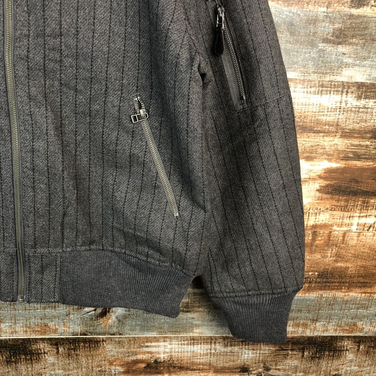 GU GU Grey Bombers Jacket #A1298 Size US L / EU 52-54 / 3 - 8 Thumbnail